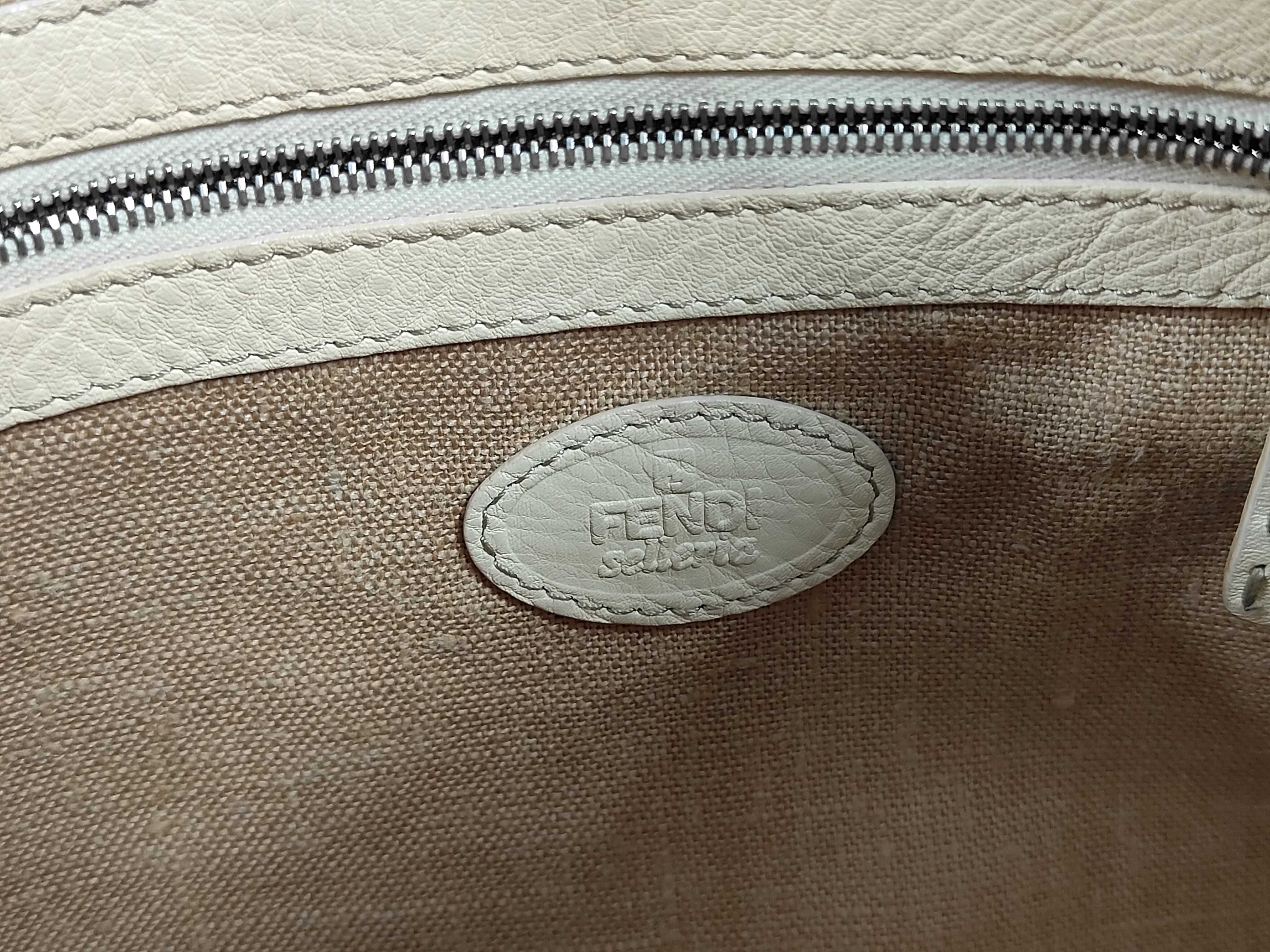 Leather Selleria Shoulder Bag, Ivory — view 10