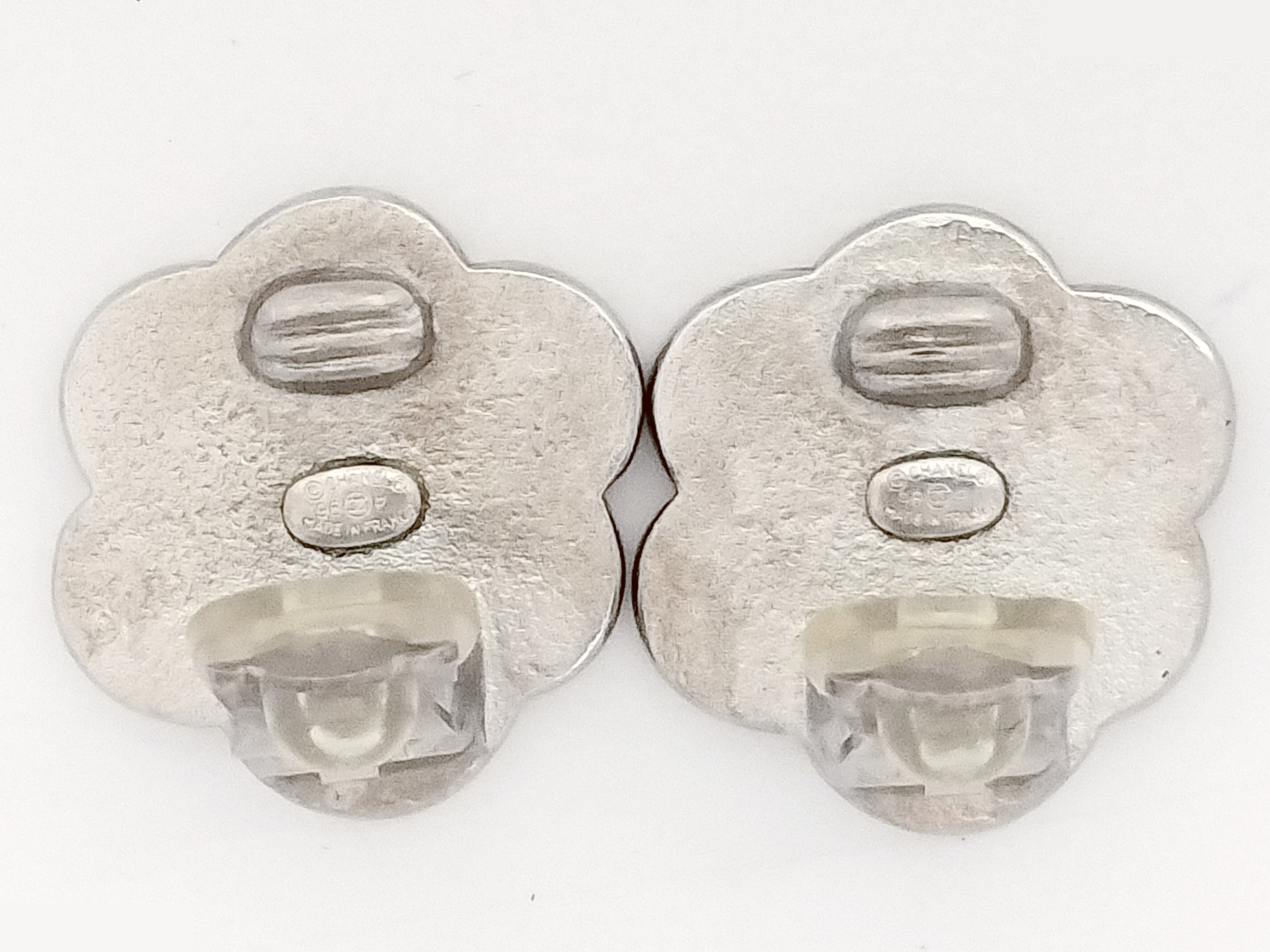 Unused Camellia Silver Earrings — view 2