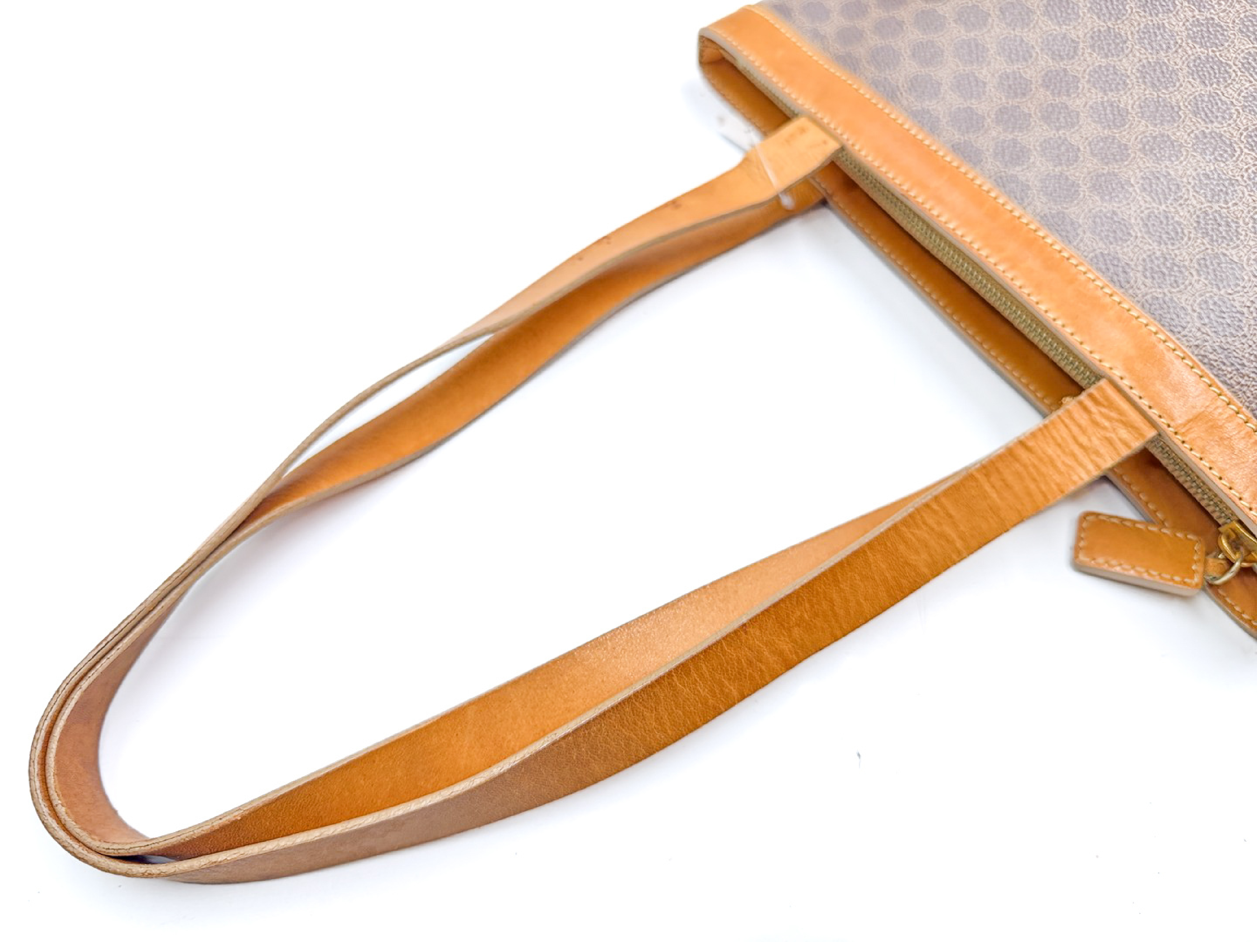 Macadam pattern leather tote bag with gold hardware — view 3