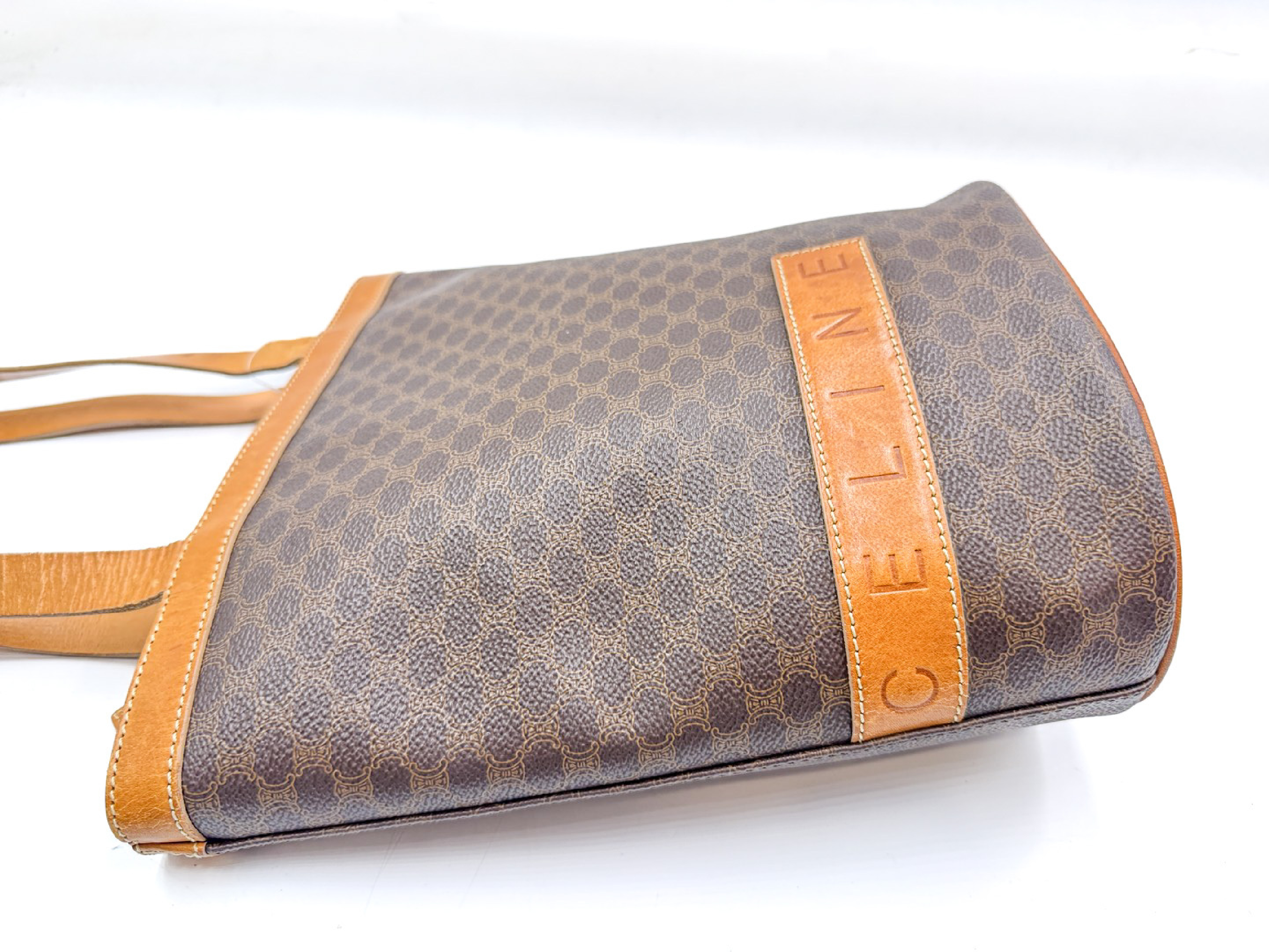 Macadam pattern leather tote bag with gold hardware — view 4