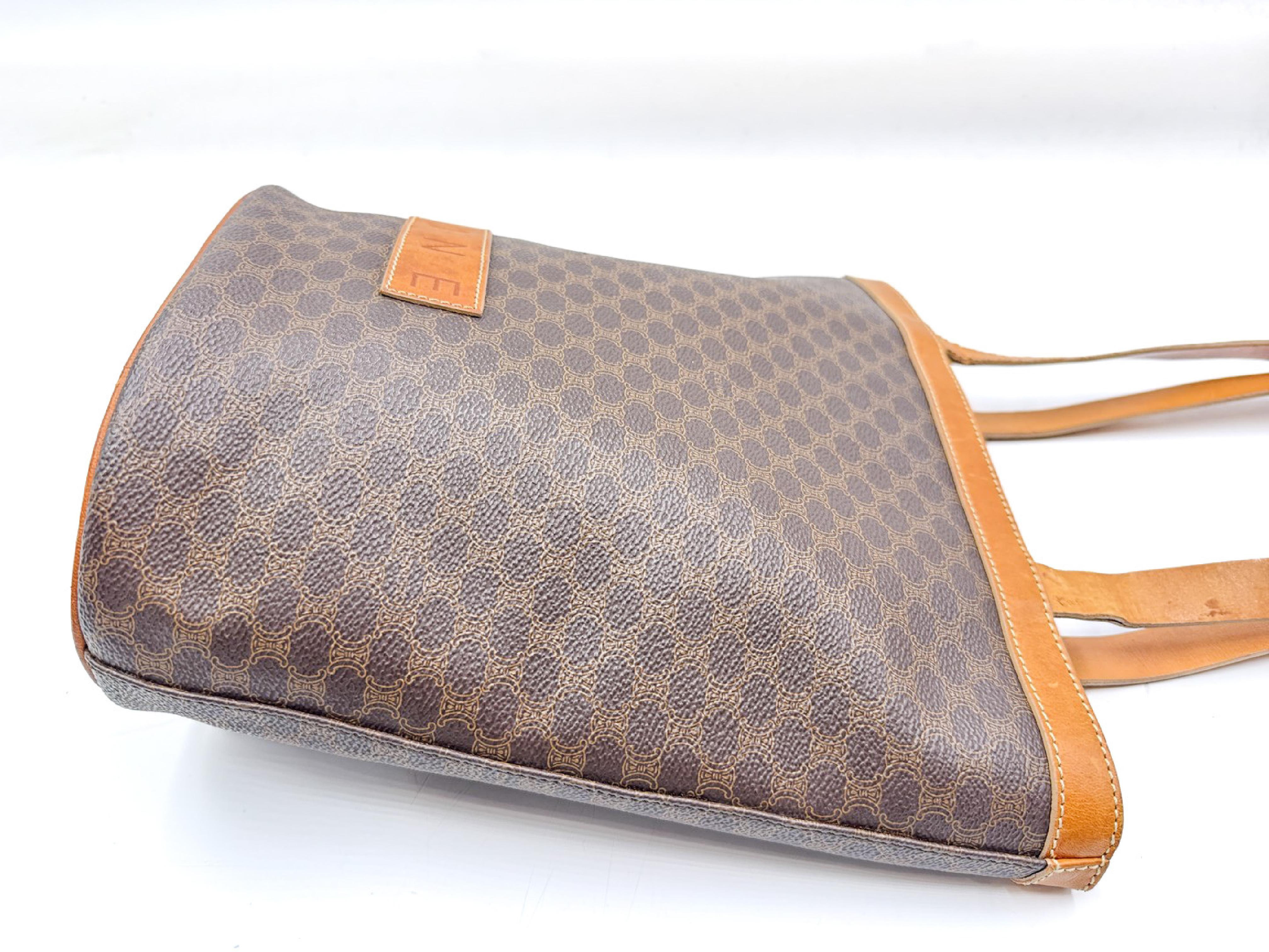 Macadam pattern leather tote bag with gold hardware — view 5