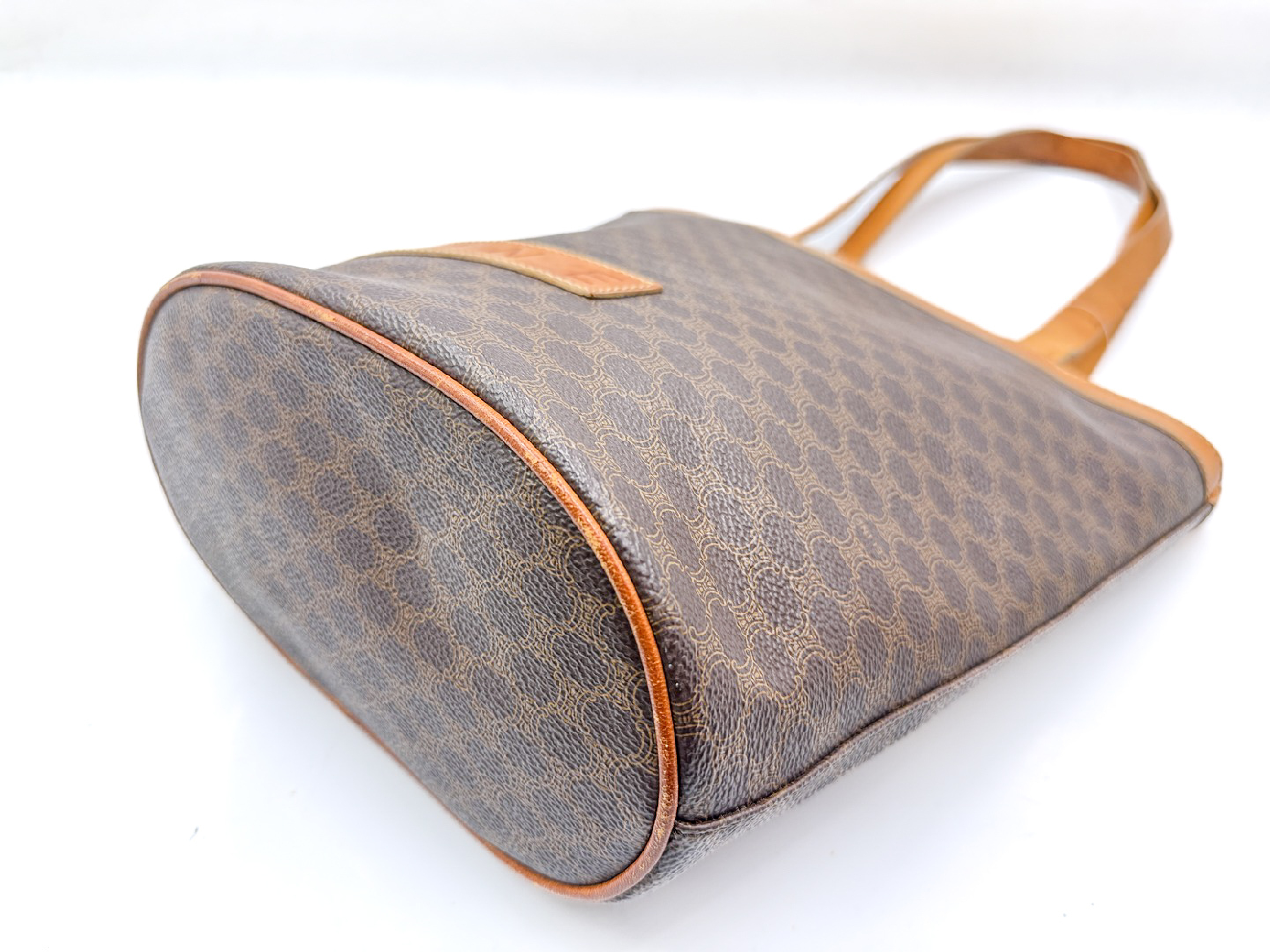 Macadam pattern leather tote bag with gold hardware — view 7