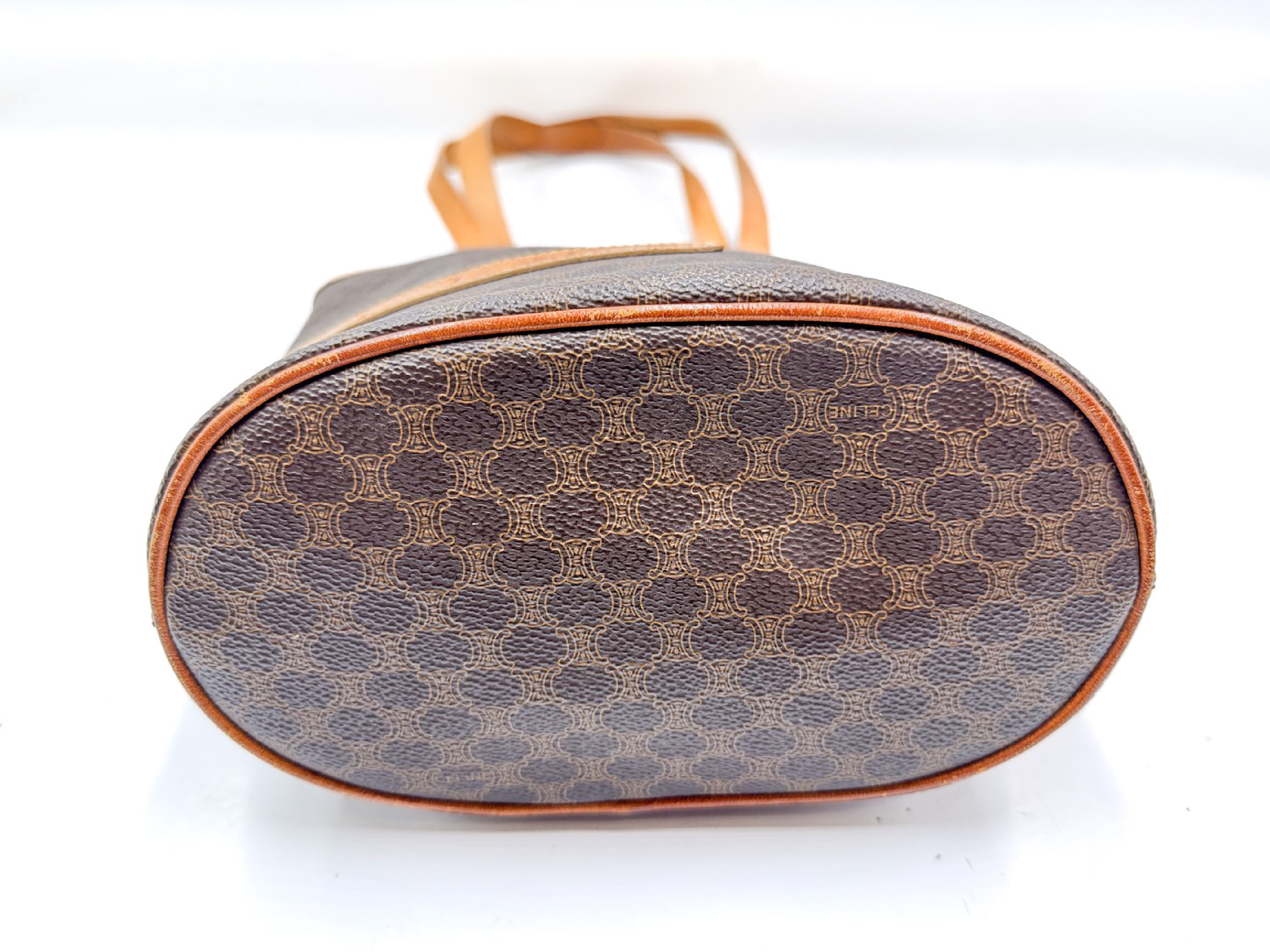 Macadam pattern leather tote bag with gold hardware — view 8
