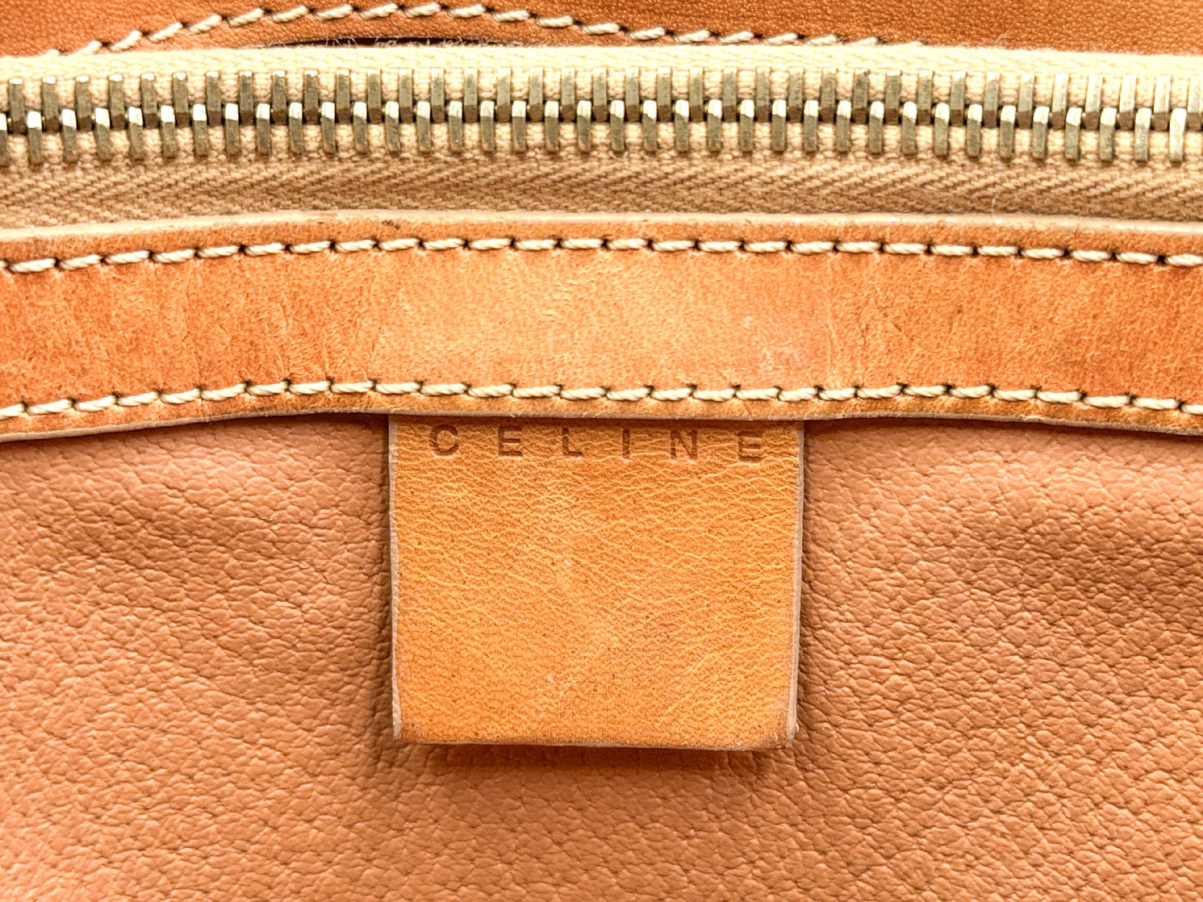 Macadam pattern leather tote bag with gold hardware — view 9