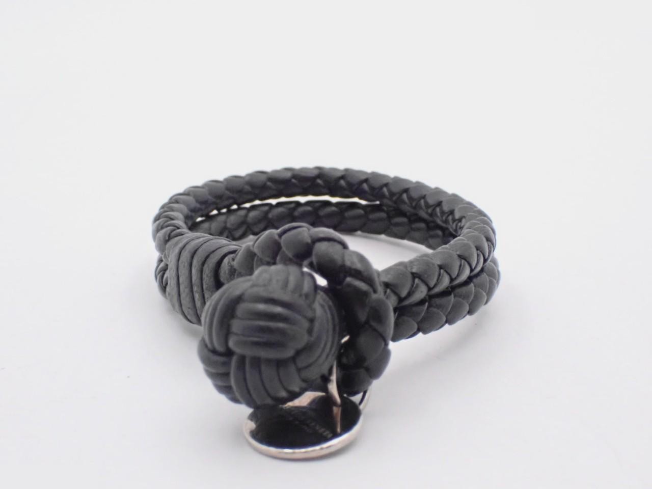 bracelet, leather, black, wrist circumference approximately 16cm — view 2