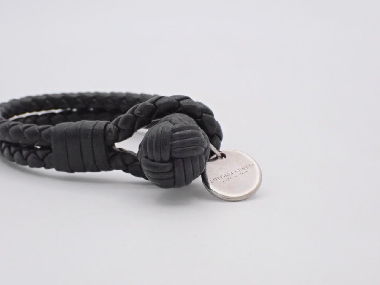 bracelet, leather, black, wrist circumference approximately 16cm — view 3