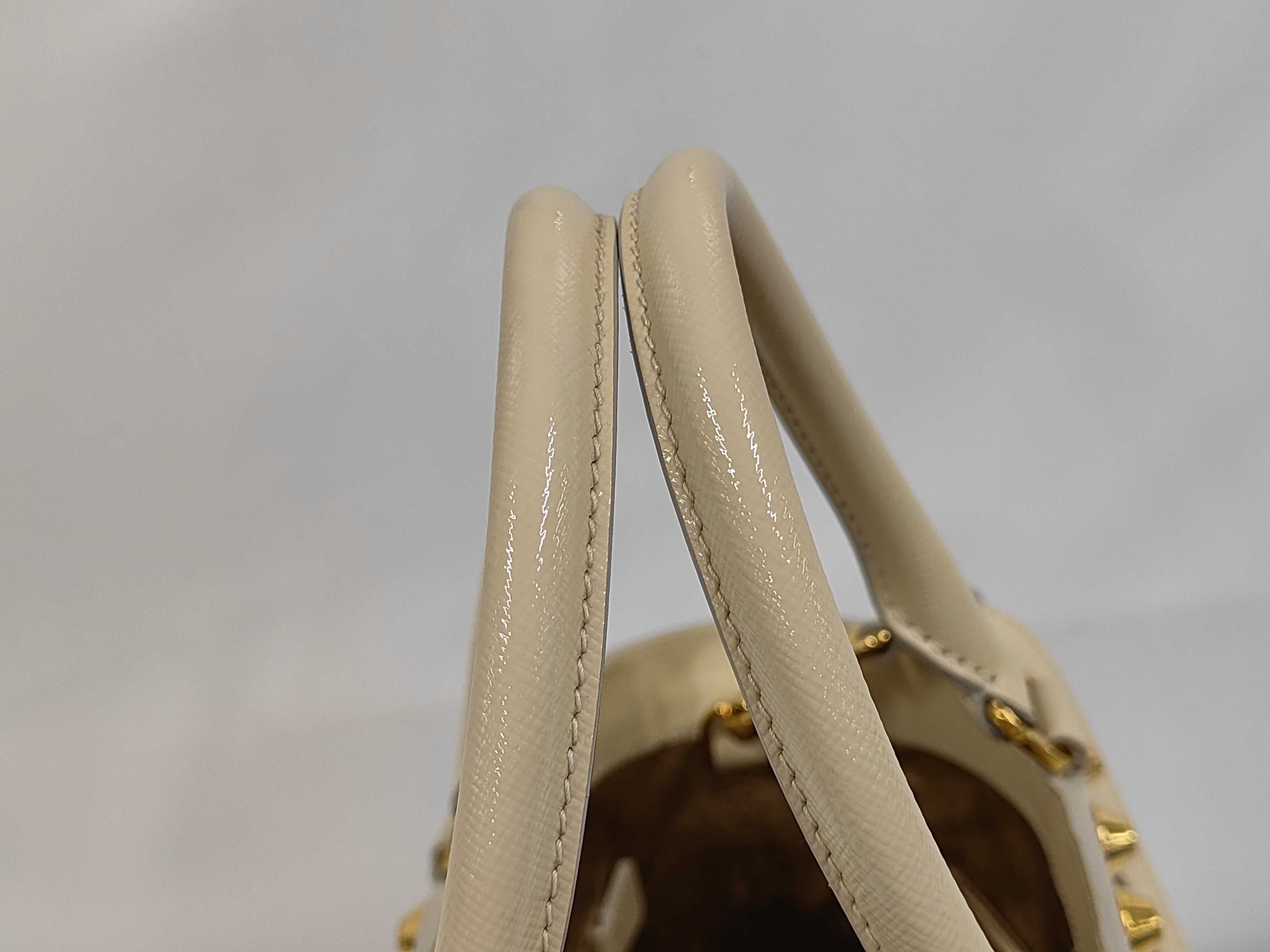 Saffiano Studded Vernice Tote Bag (2-Way, Ivory) - Handbag — view 5