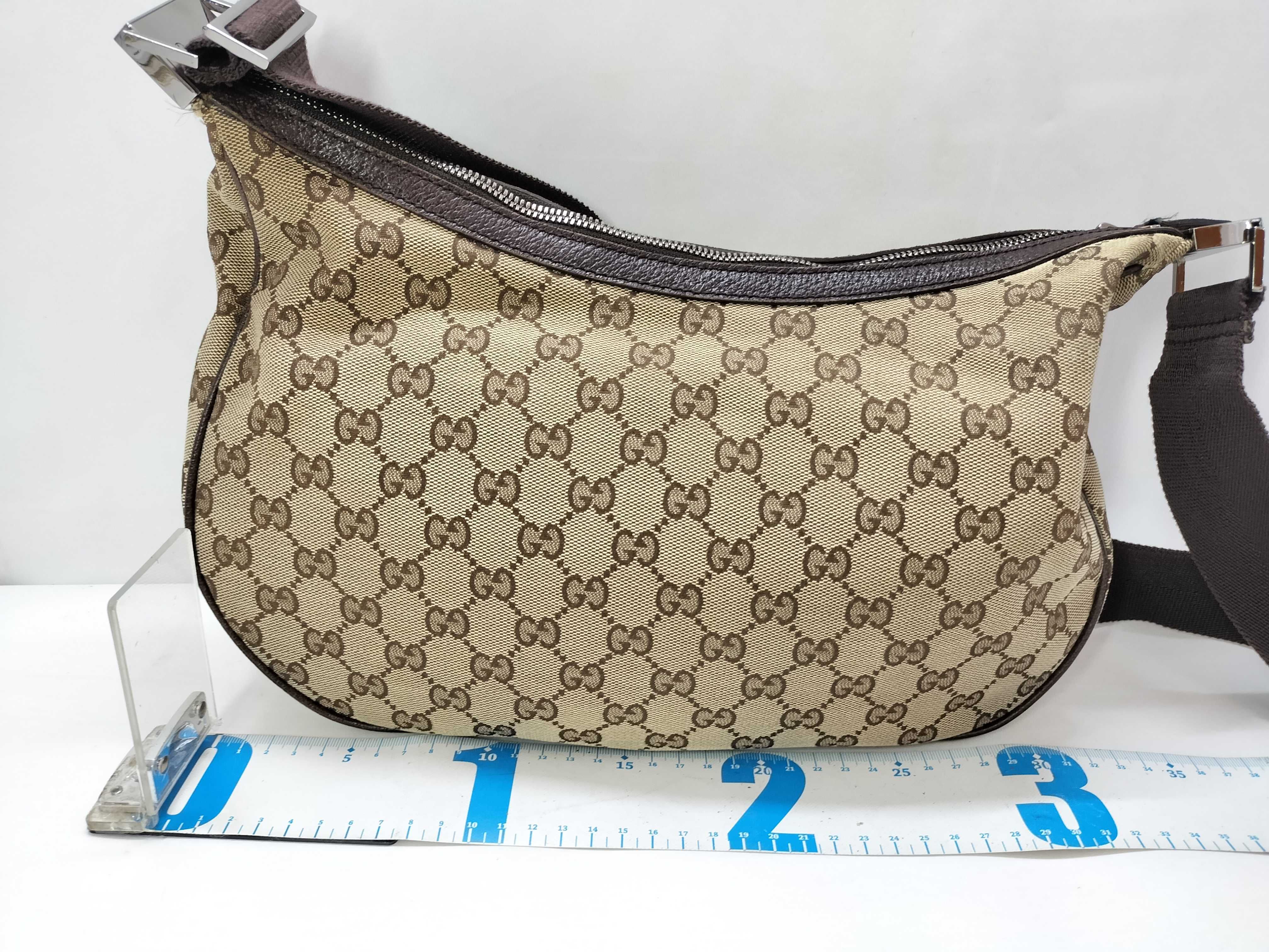 GG Canvas Shoulder Bag, Canvas x Leather, Beige, 122790 (Shoulder Bag) — view 2