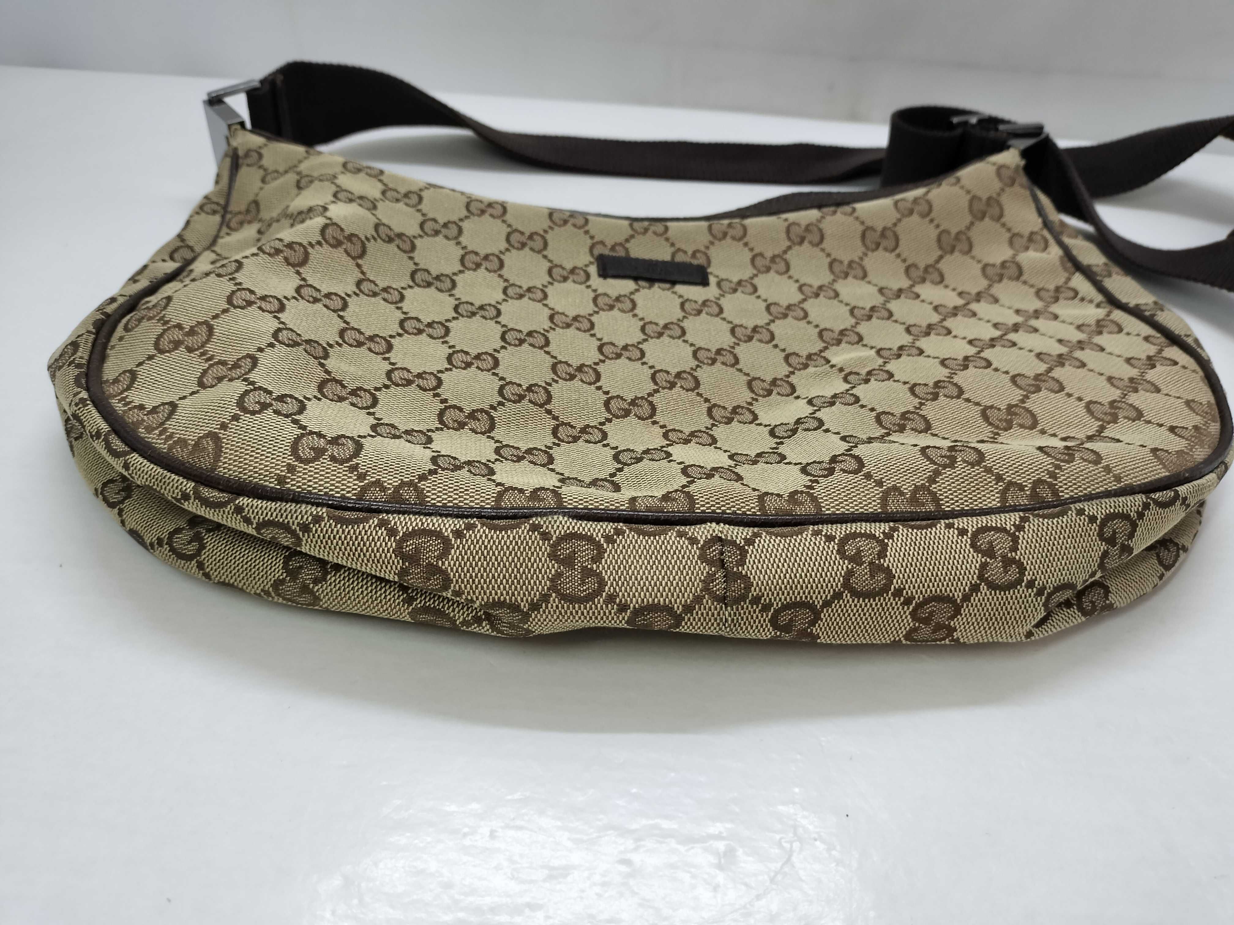 GG Canvas Shoulder Bag, Canvas x Leather, Beige, 122790 (Shoulder Bag) — view 14