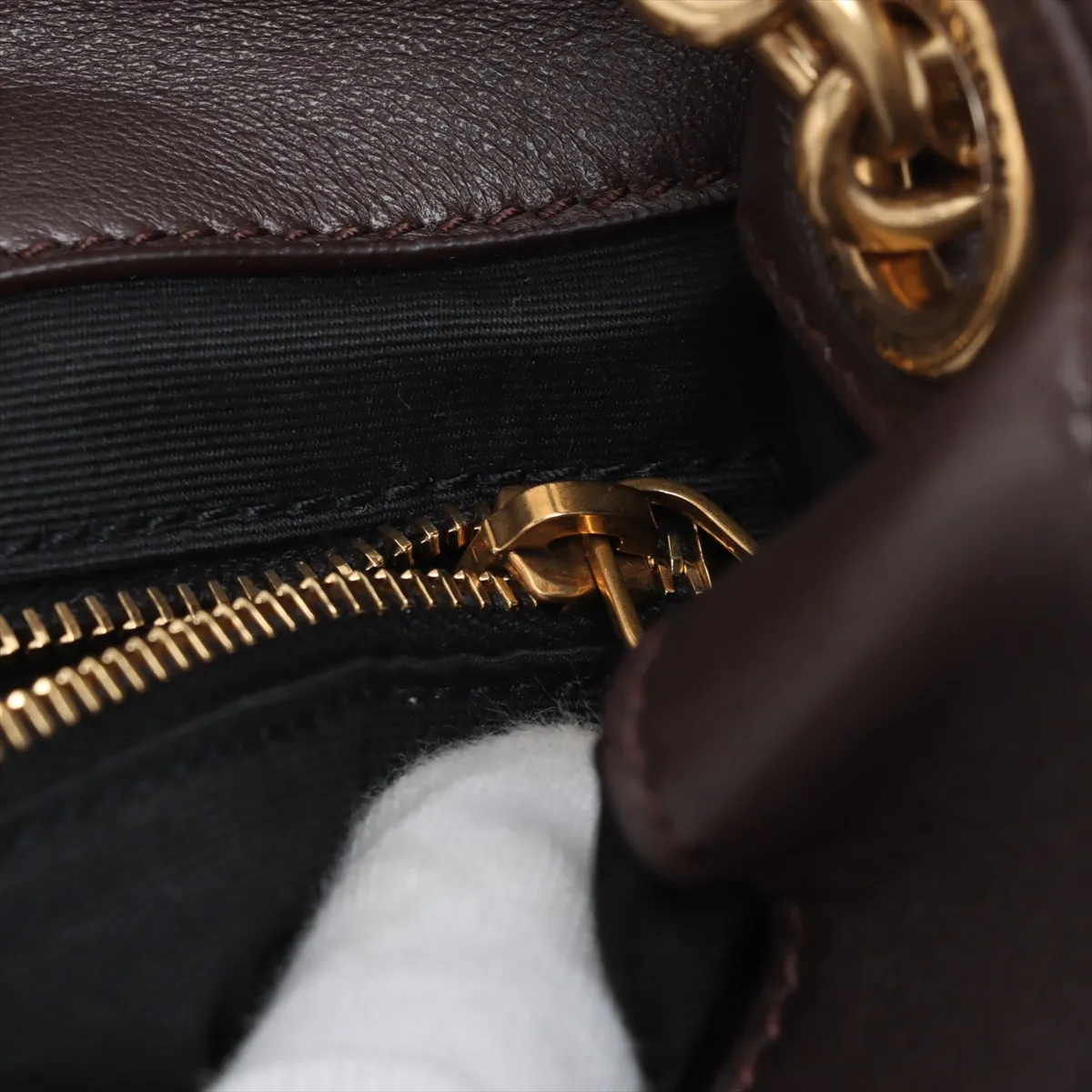 Jamie 4.3 Leather Chain Shoulder Bag, Brown, 742431 — view 11