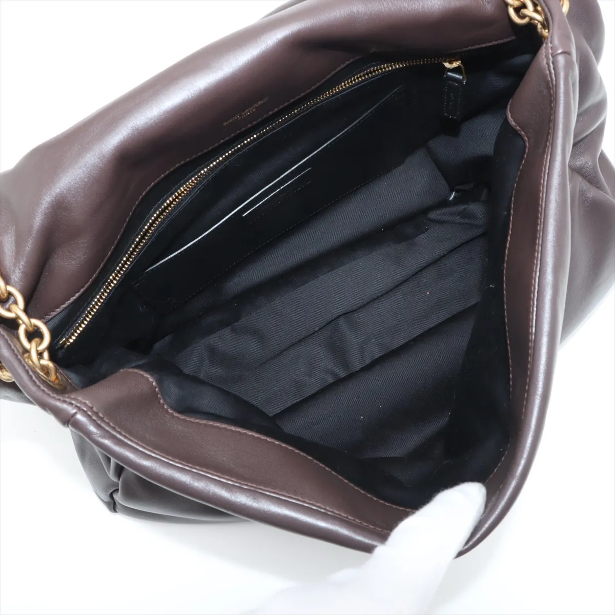 Jamie 4.3 Leather Chain Shoulder Bag, Brown, 742431 — view 7