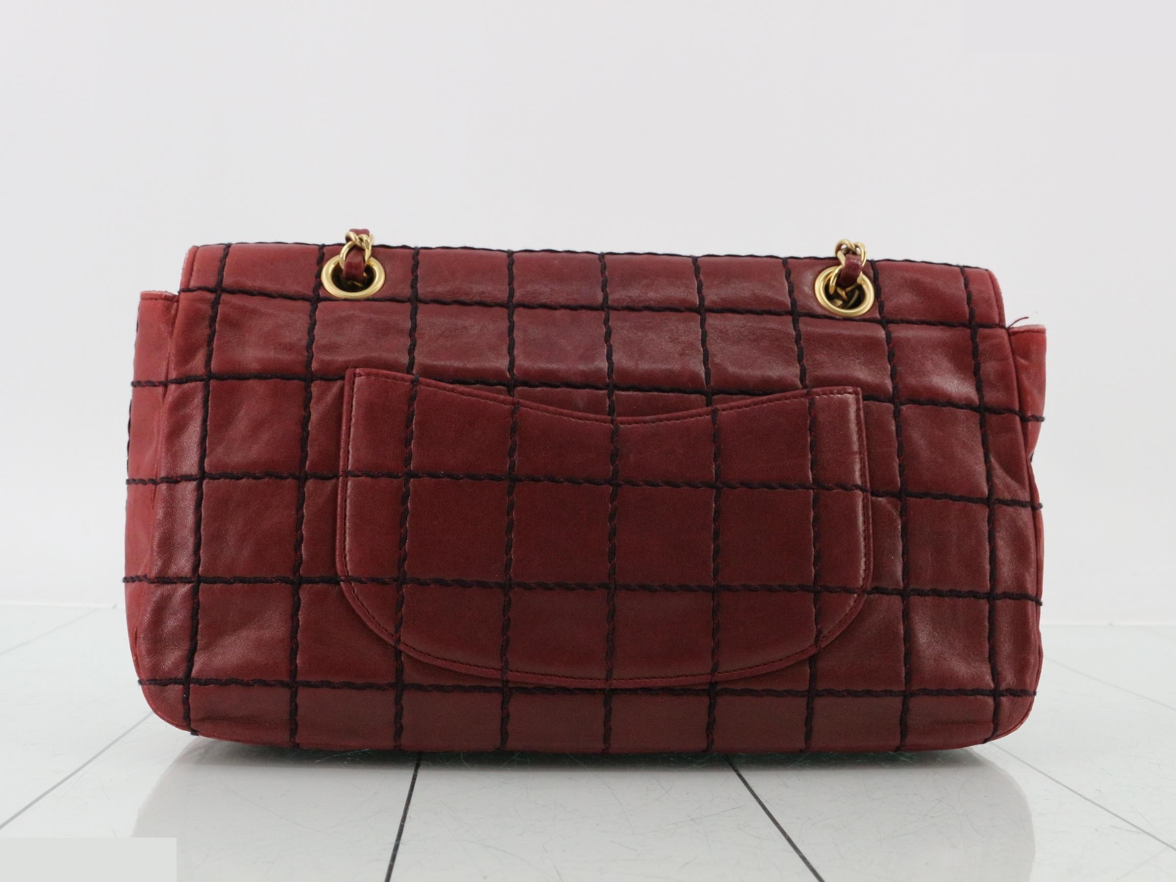 Chocolate Bar (Bag) Shoulder Bag, Leather, Bordeaux — view 2