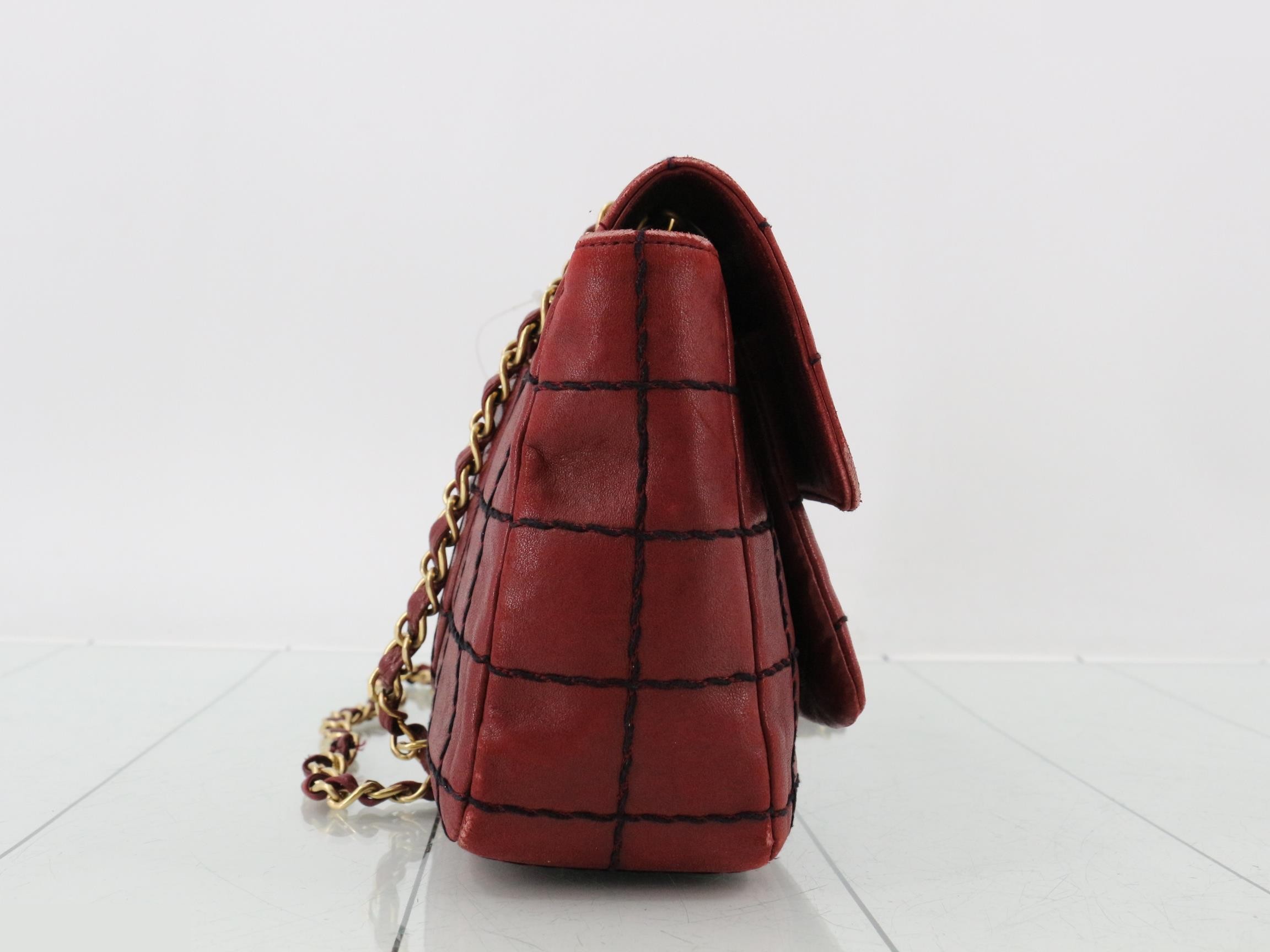 Chocolate Bar (Bag) Shoulder Bag, Leather, Bordeaux — view 4