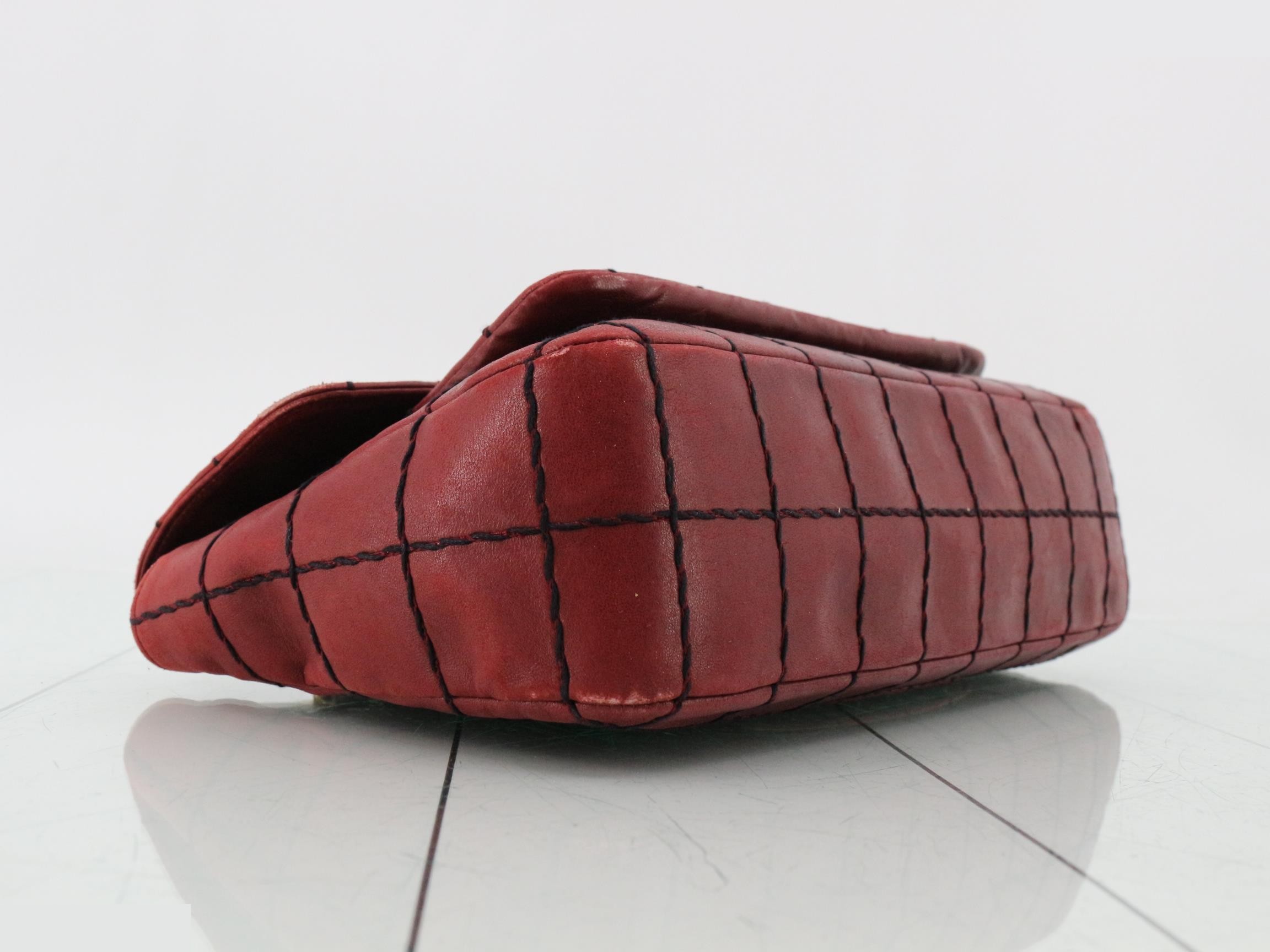 Chocolate Bar (Bag) Shoulder Bag, Leather, Bordeaux — view 5
