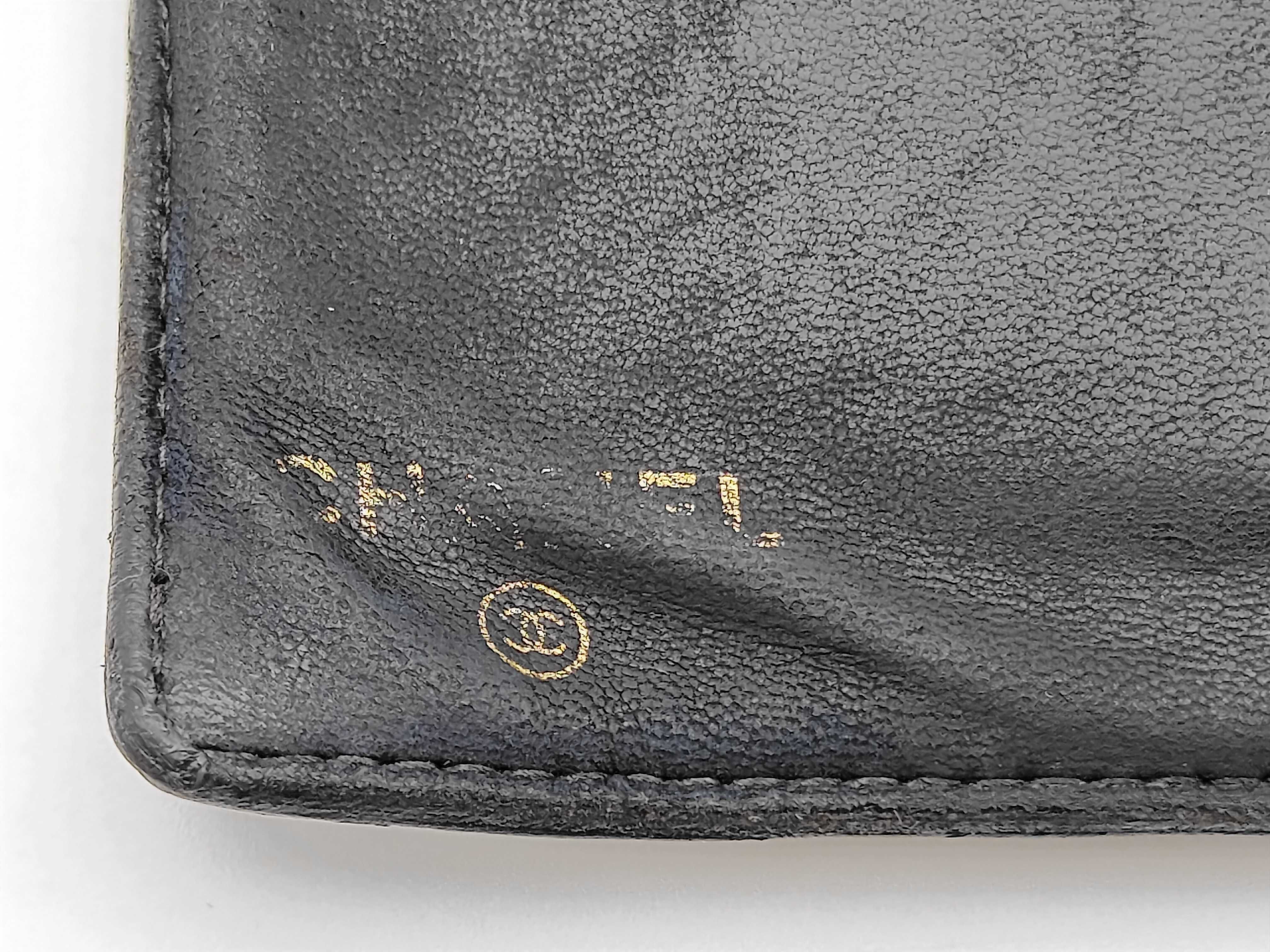 Caviar Skin Coco Mark Long Wallet (with sticker, serial number in the 9 range) — view 11