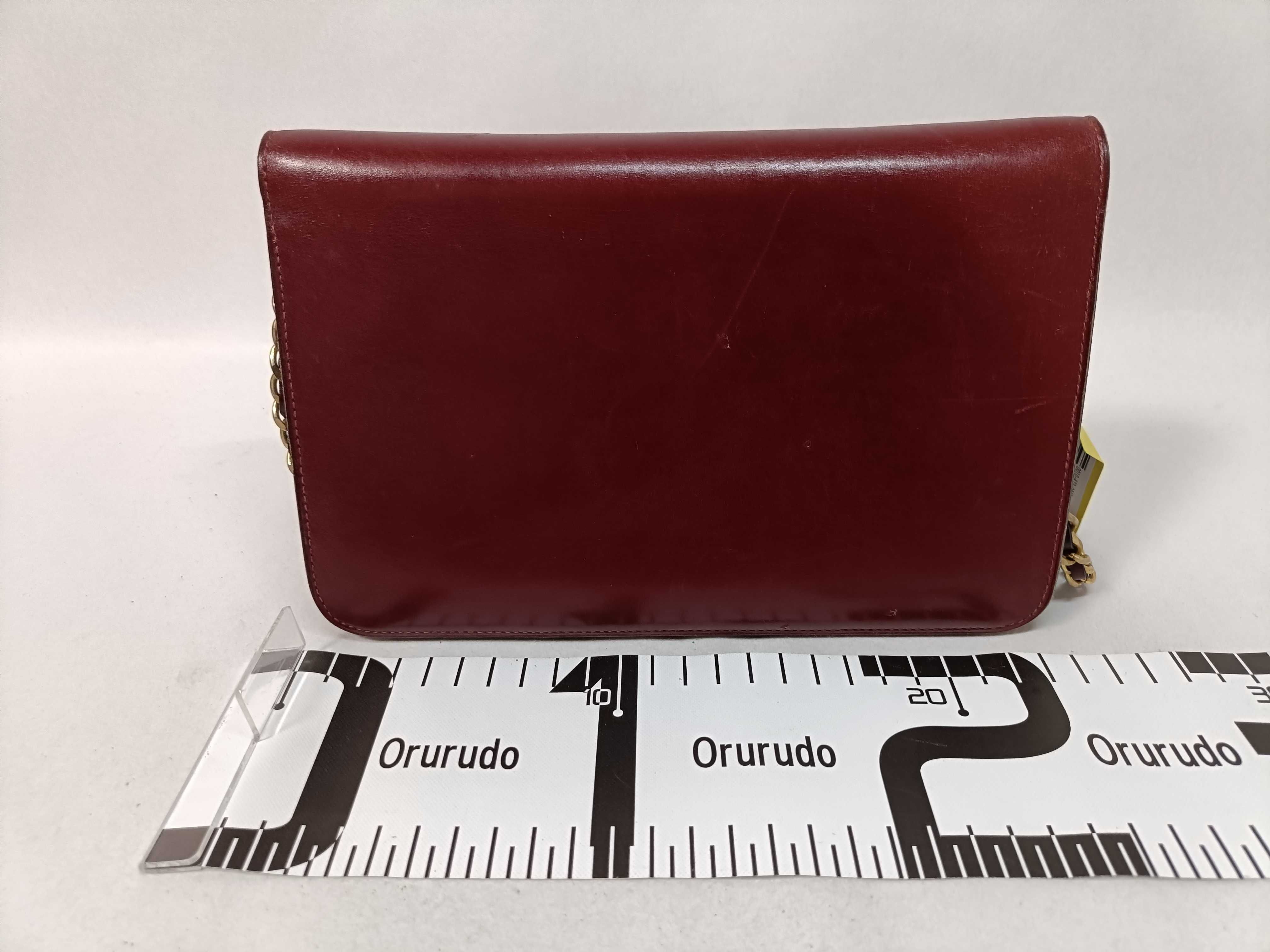 Calfskin Push-Lock Bordeaux Chain Bag Shoulder Bag — view 2