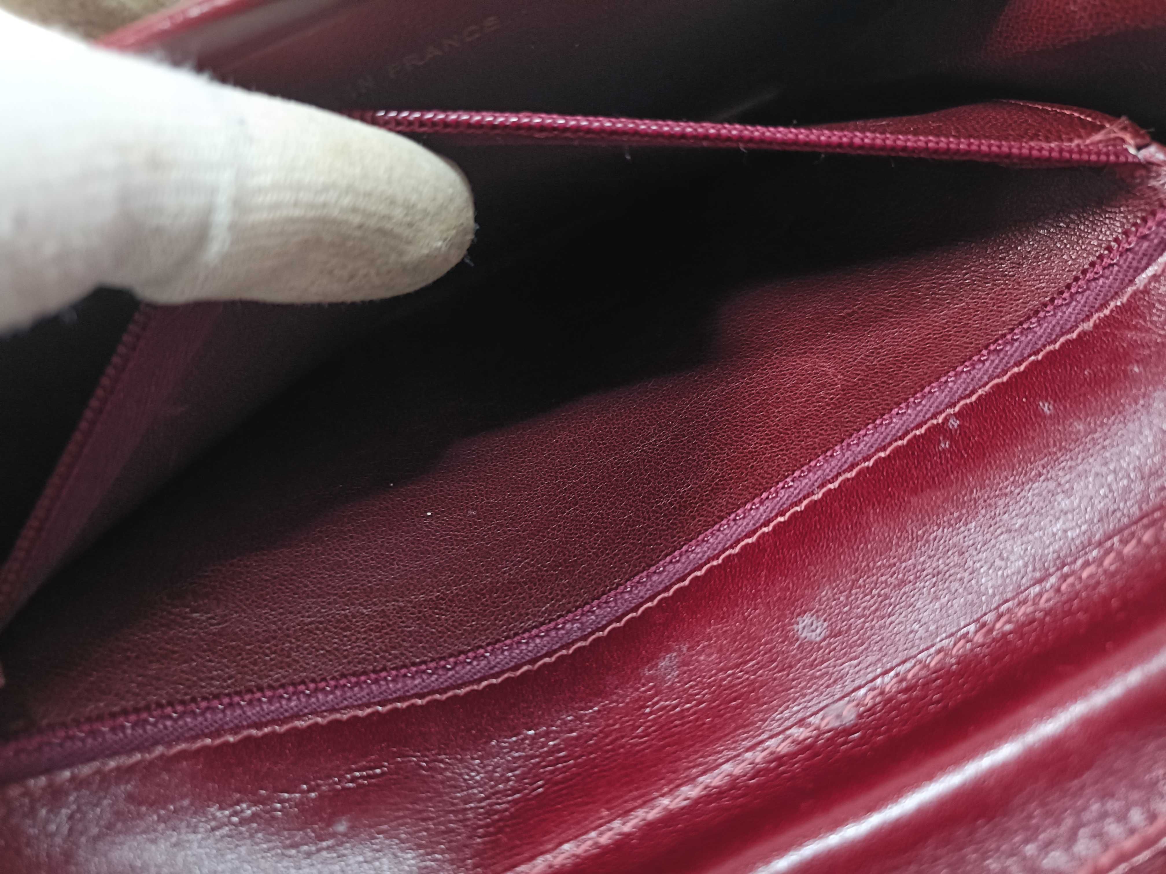 Calfskin Push-Lock Bordeaux Chain Bag Shoulder Bag — view 13