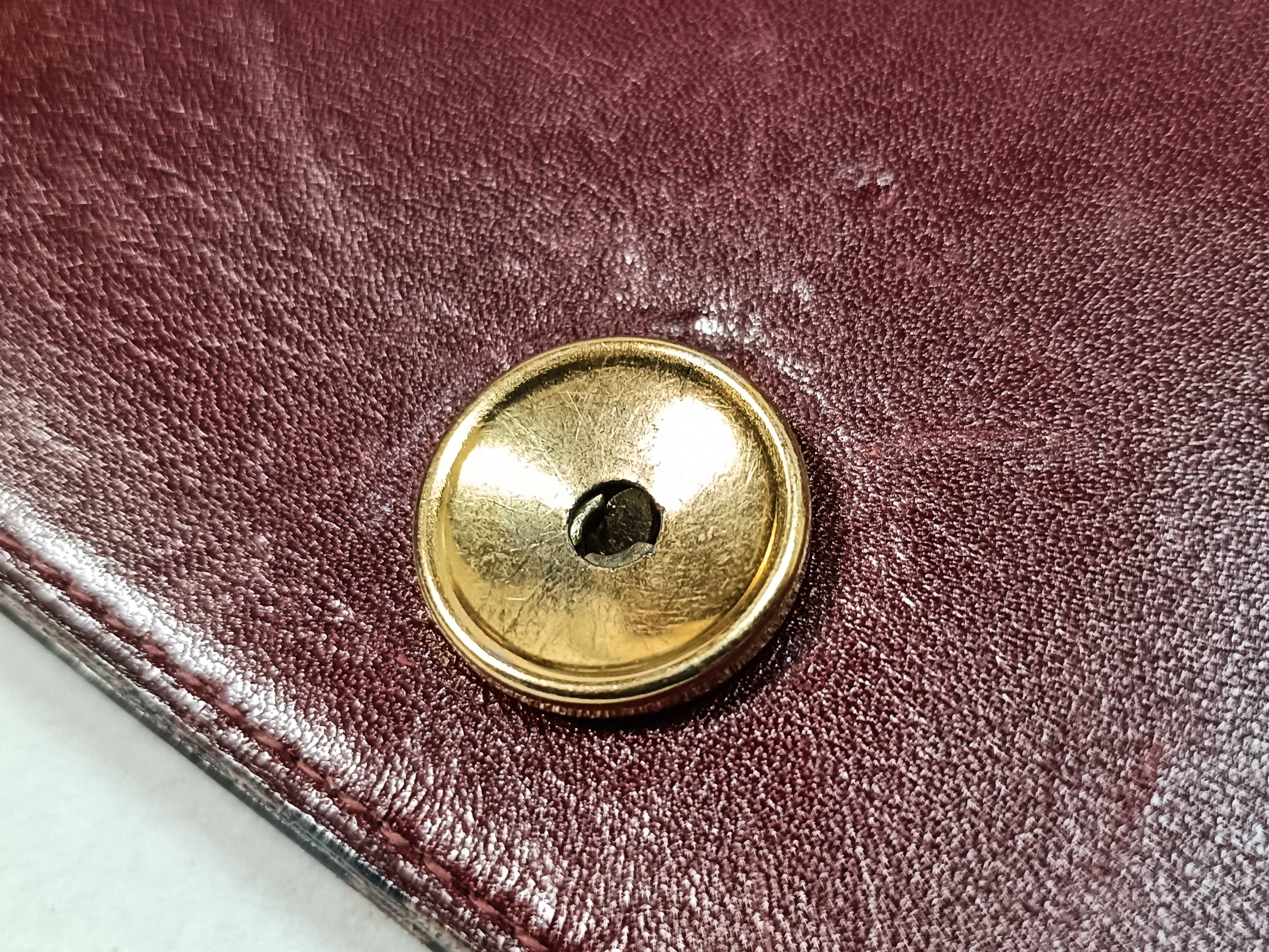 Calfskin Push-Lock Bordeaux Chain Bag Shoulder Bag — view 9