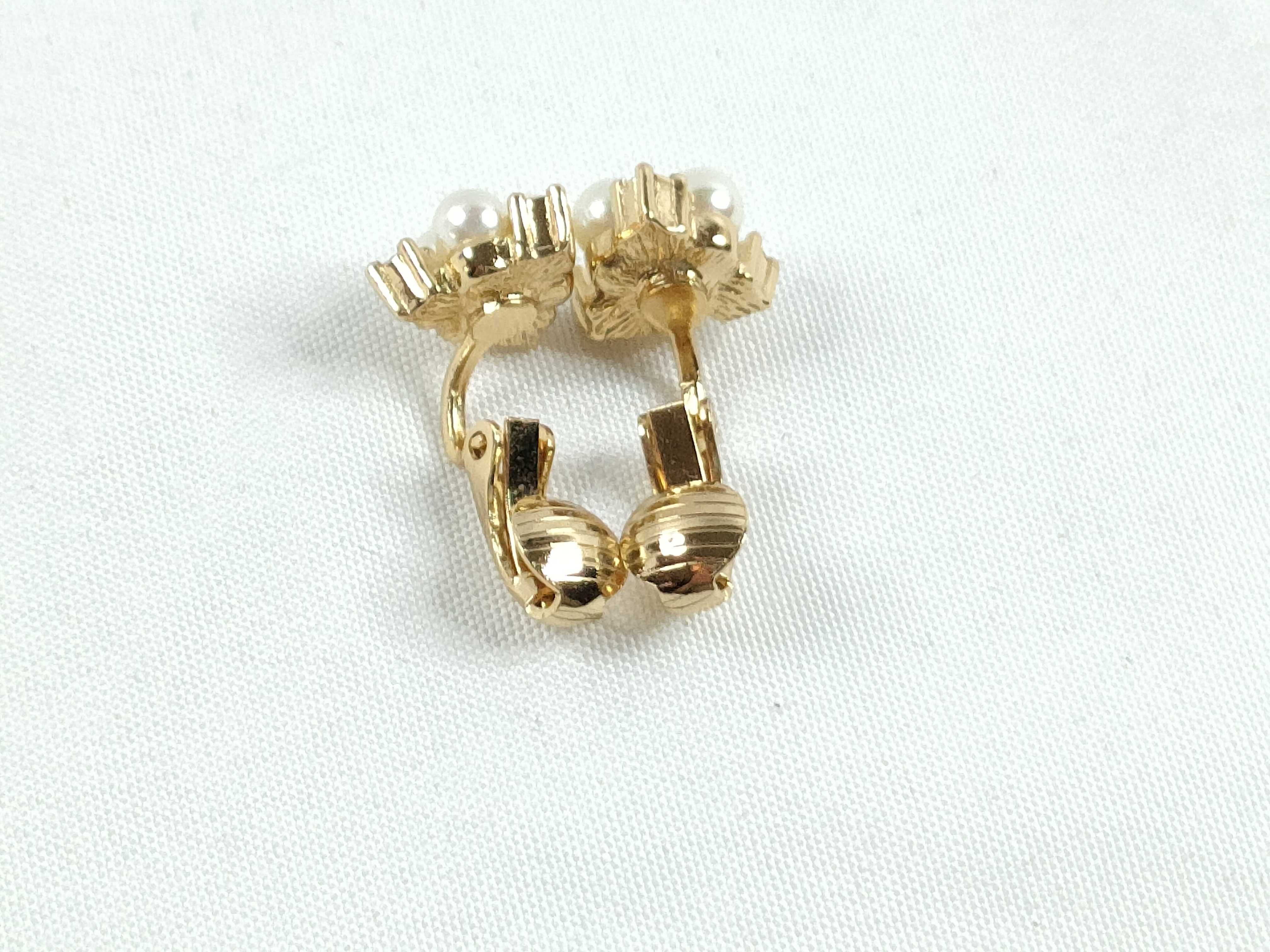 Christian Earrings, Pearl Gold Earrings — view 3