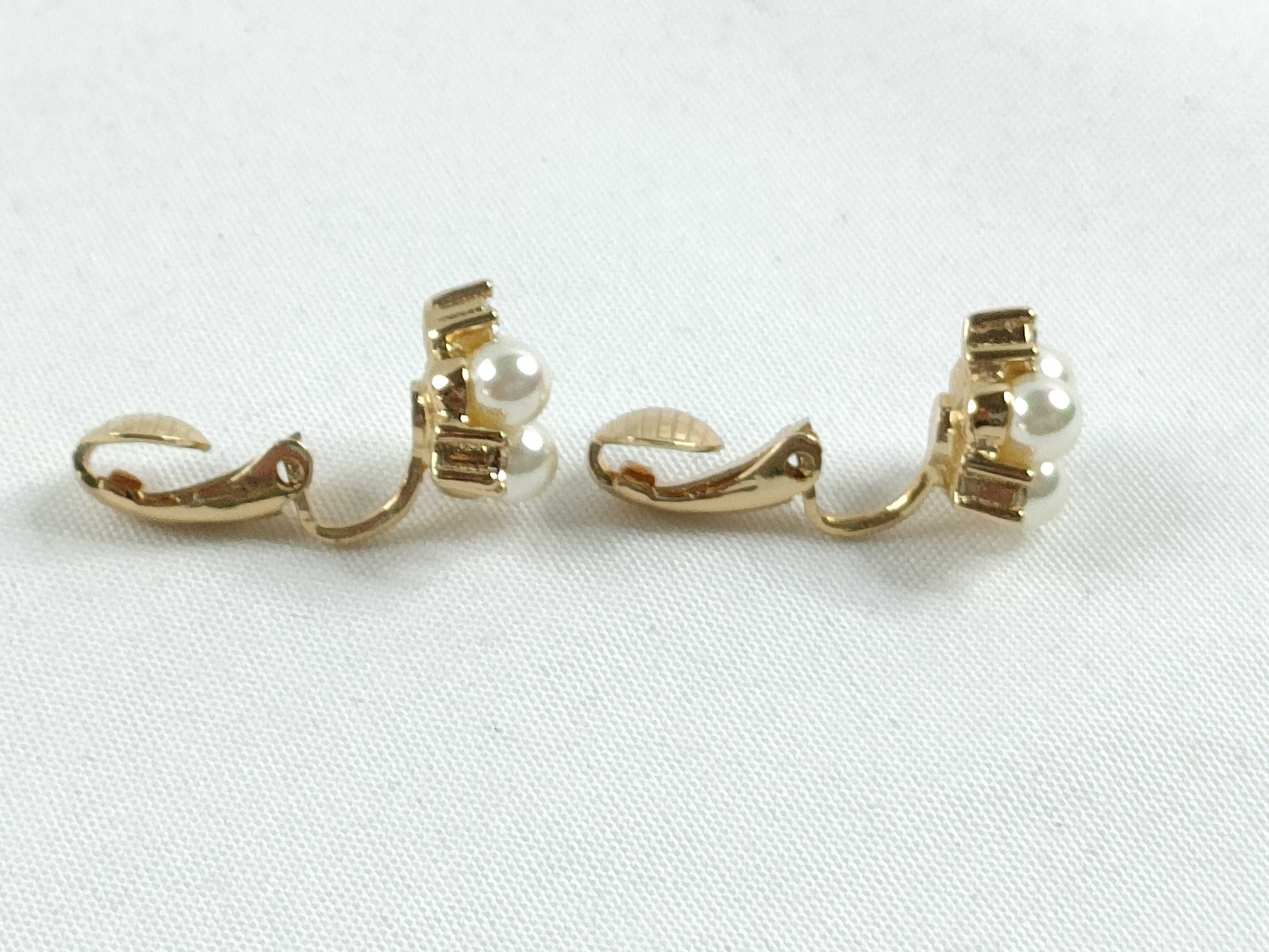 Christian Earrings, Pearl Gold Earrings — view 4