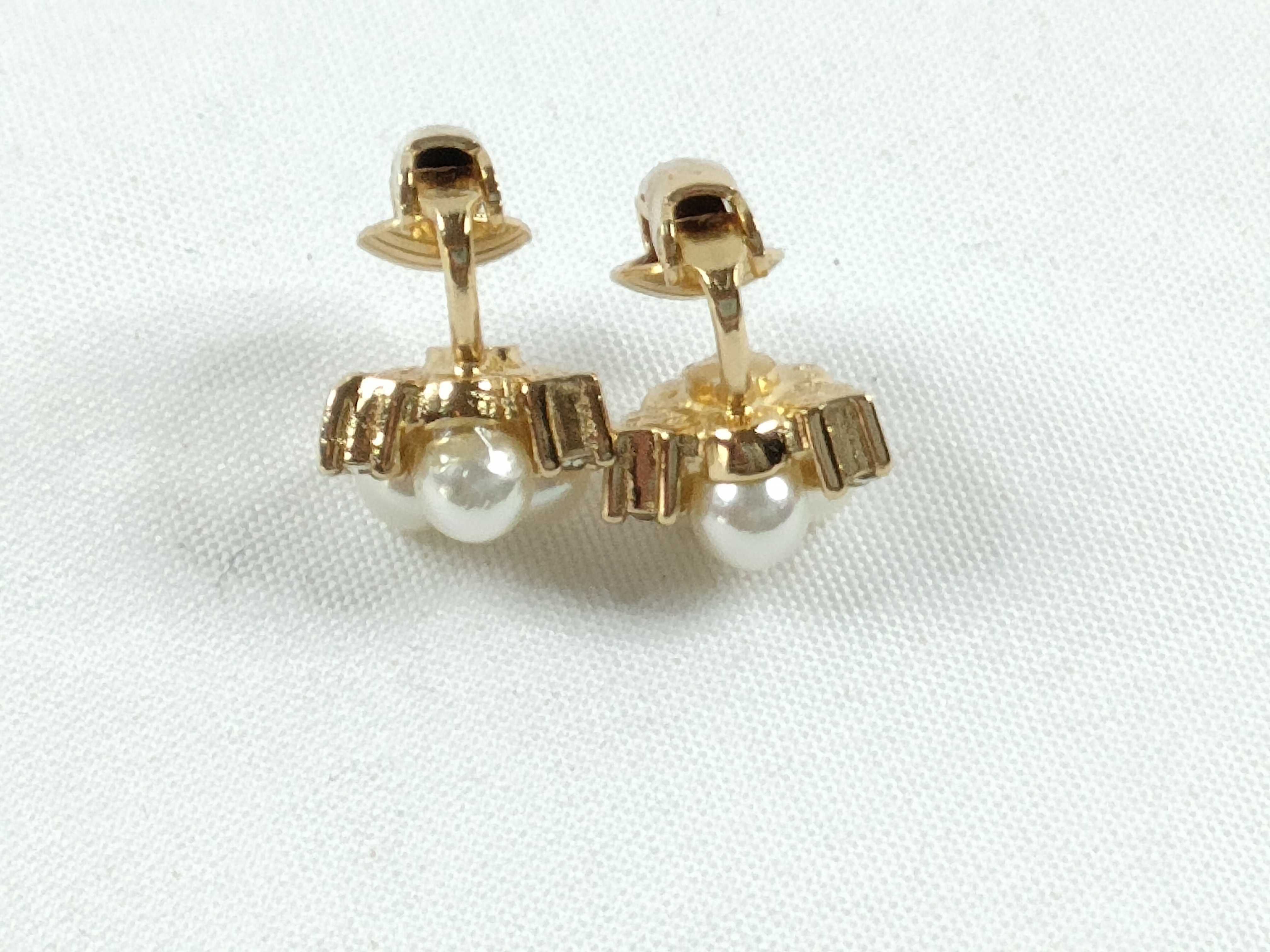 Christian Earrings, Pearl Gold Earrings — view 6