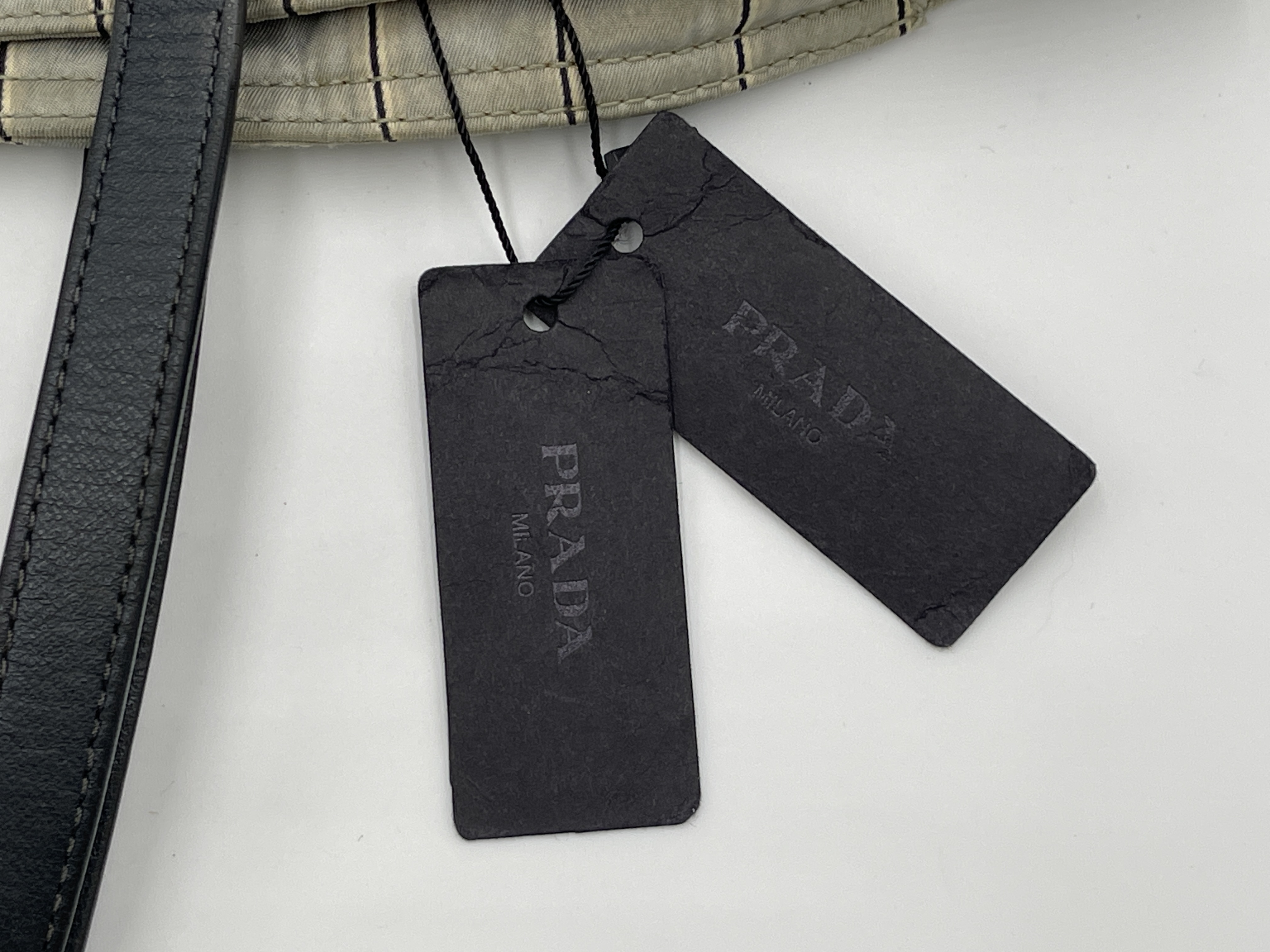 Nylon Striped Handbag 2WAY Shoulder Bag — view 9