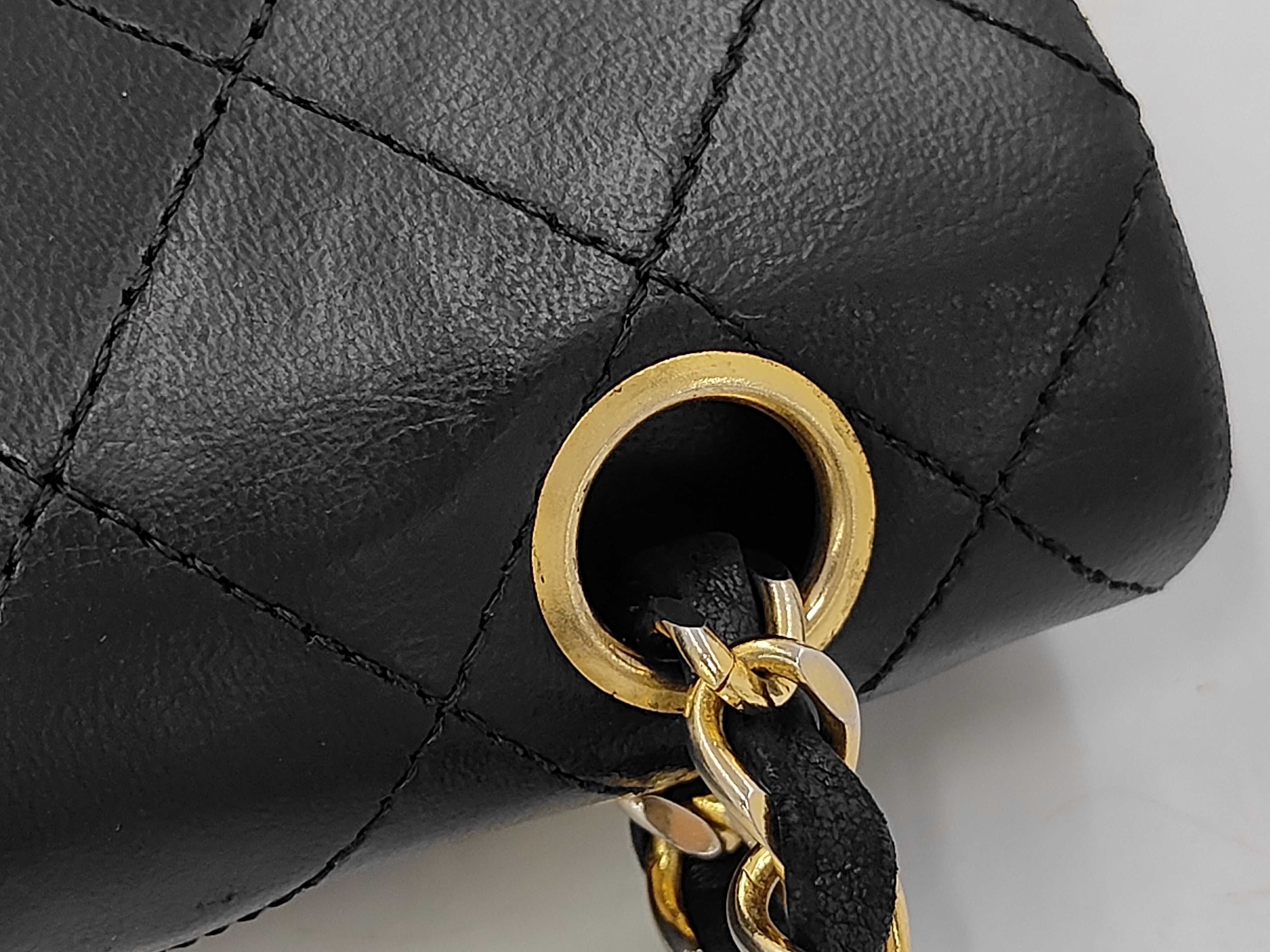 Matelassé Lambskin Double Flap Shoulder Bag — view 7