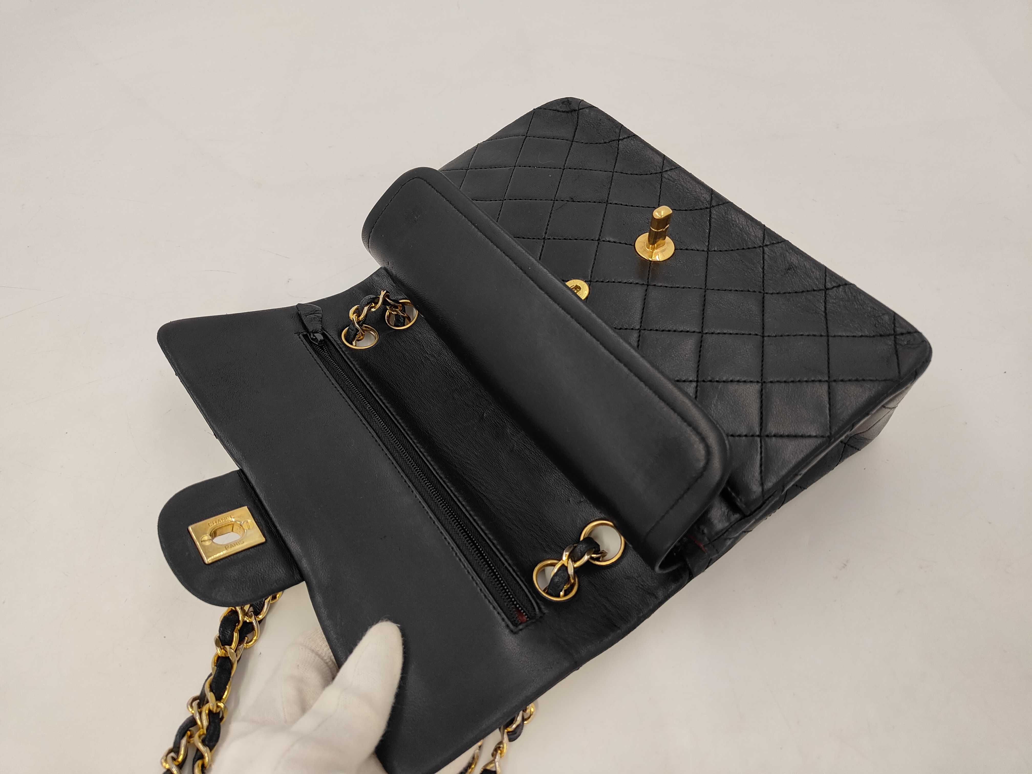 Matelassé Lambskin Double Flap Shoulder Bag — view 8