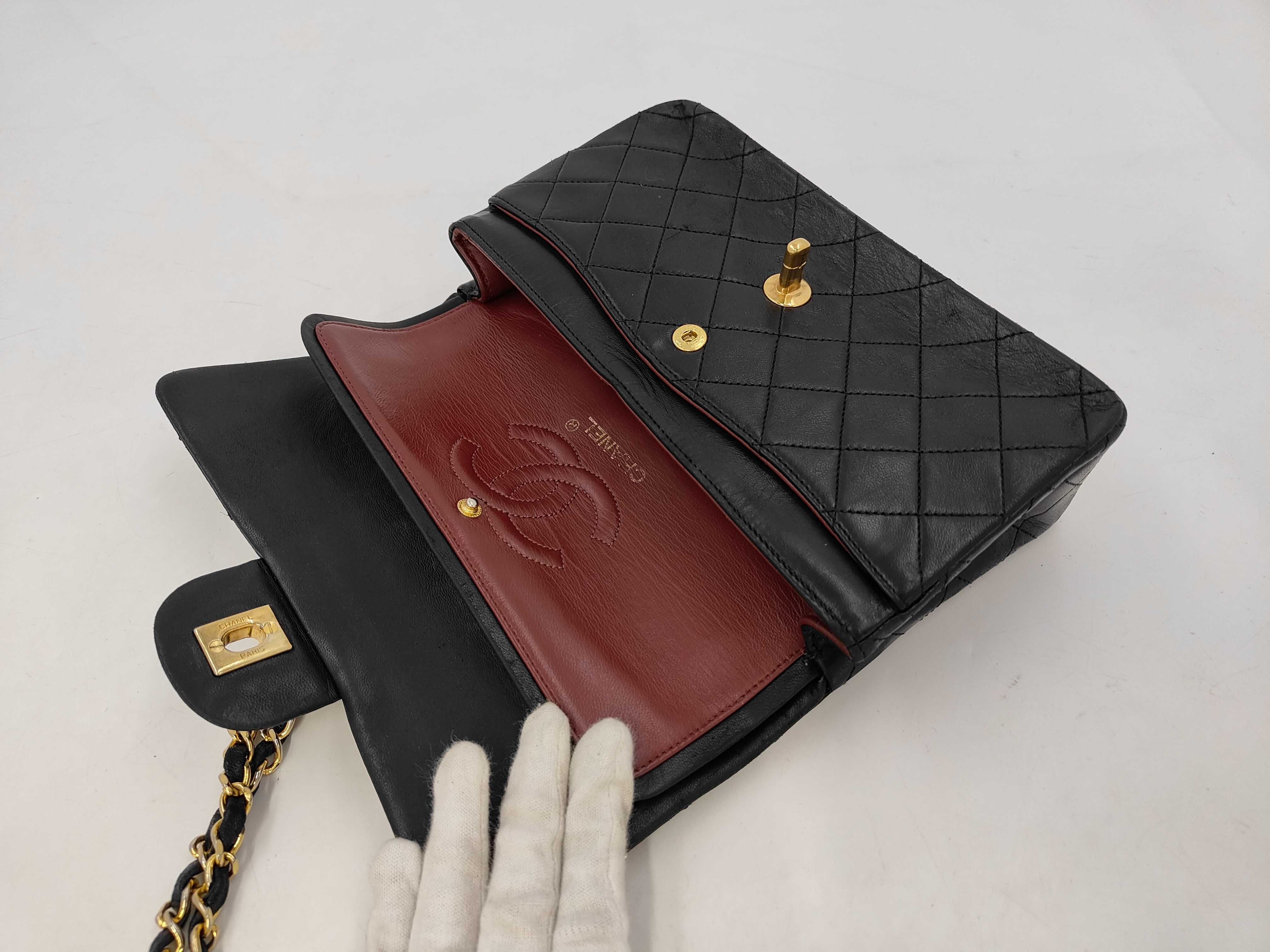 Matelassé Lambskin Double Flap Shoulder Bag — view 9