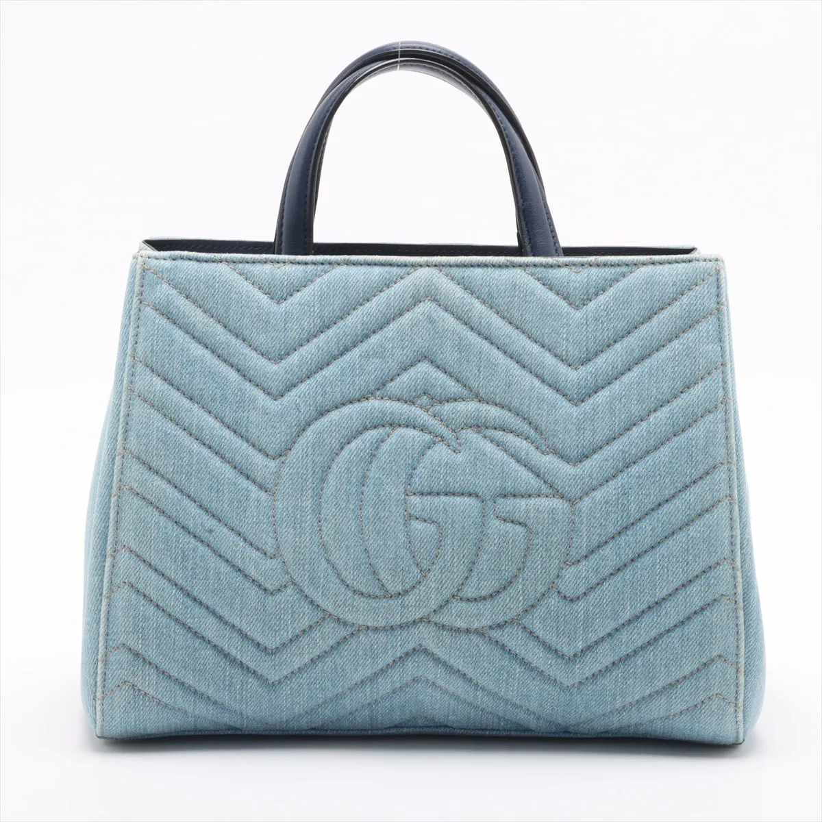 GG Marmont Denim 2WAY Handbag Blue 448054 — view 2