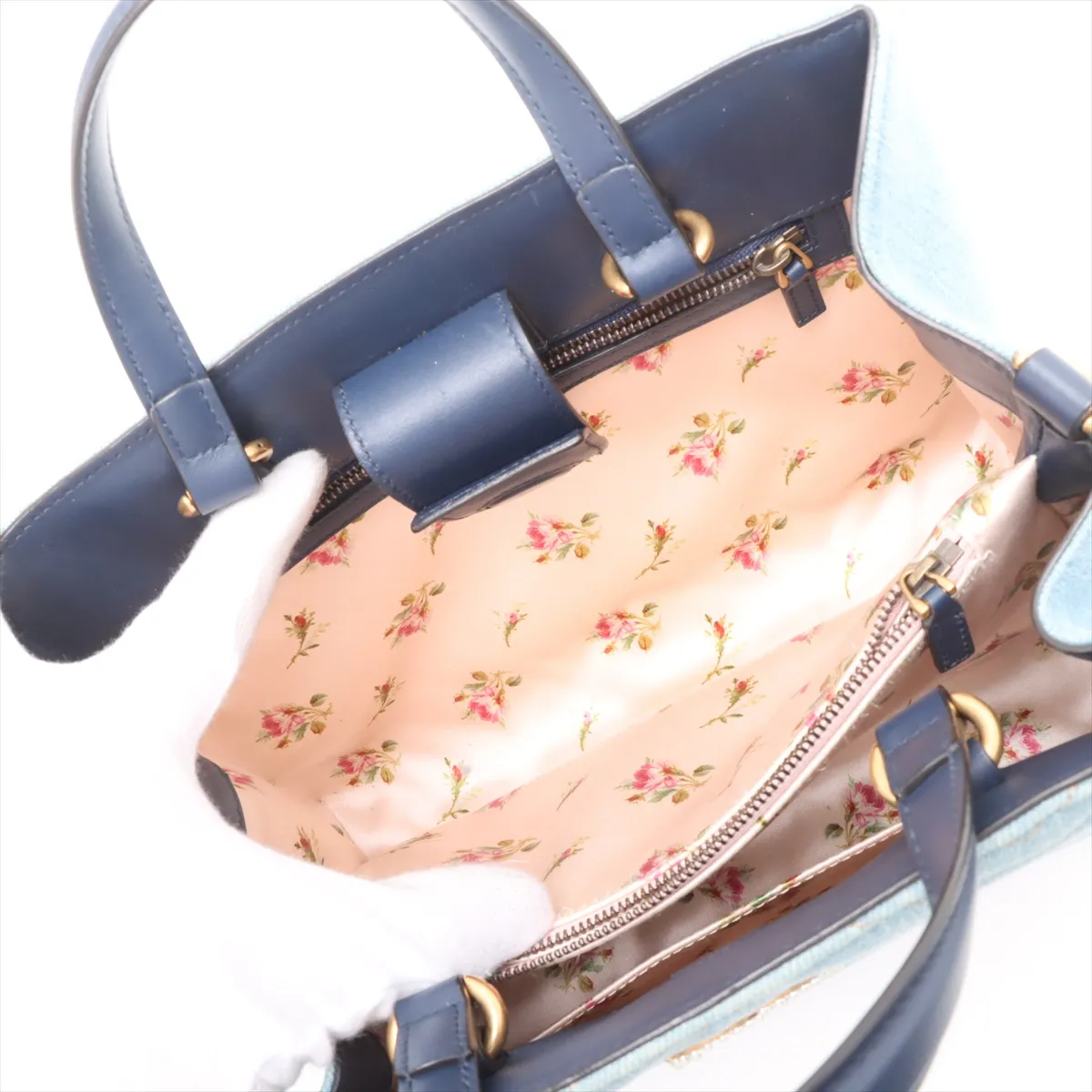 GG Marmont Denim 2WAY Handbag Blue 448054 — view 11