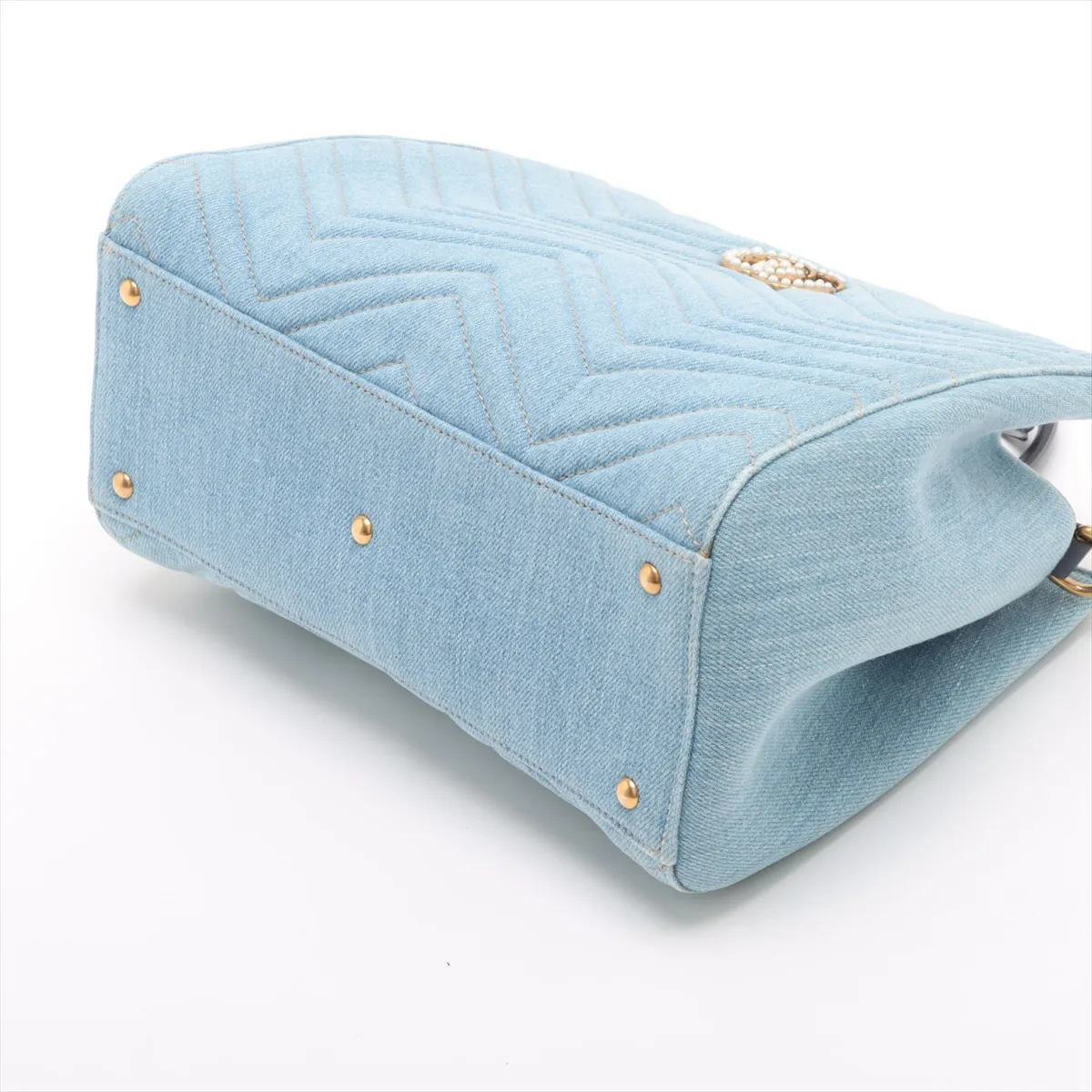 GG Marmont Denim 2WAY Handbag Blue 448054 — view 3