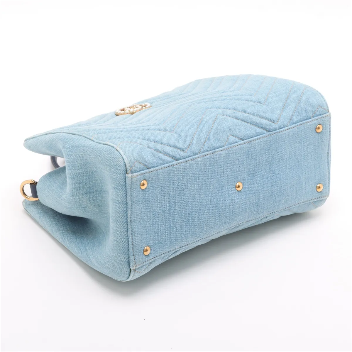 GG Marmont Denim 2WAY Handbag Blue 448054 — view 4