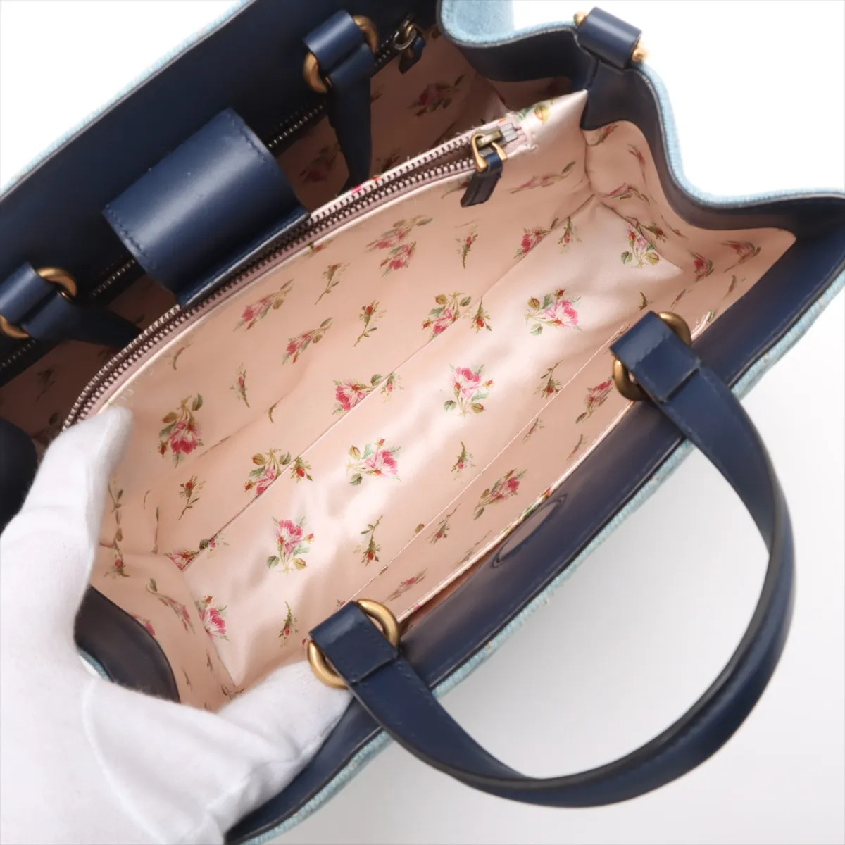 GG Marmont Denim 2WAY Handbag Blue 448054 — view 8