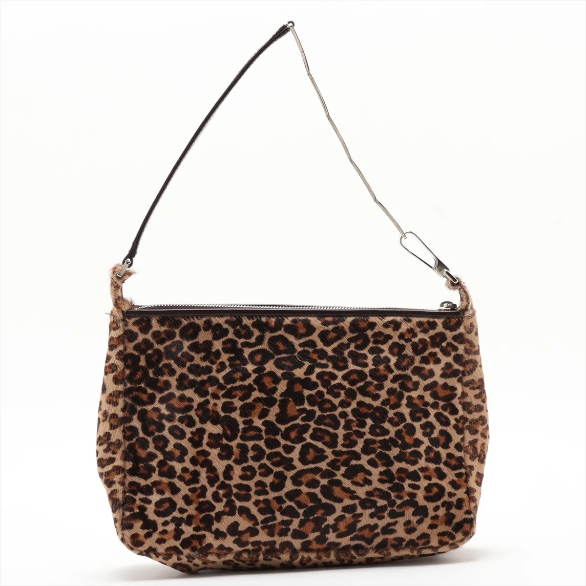calfskin and leather shoulder bag, leopard print. — view 2