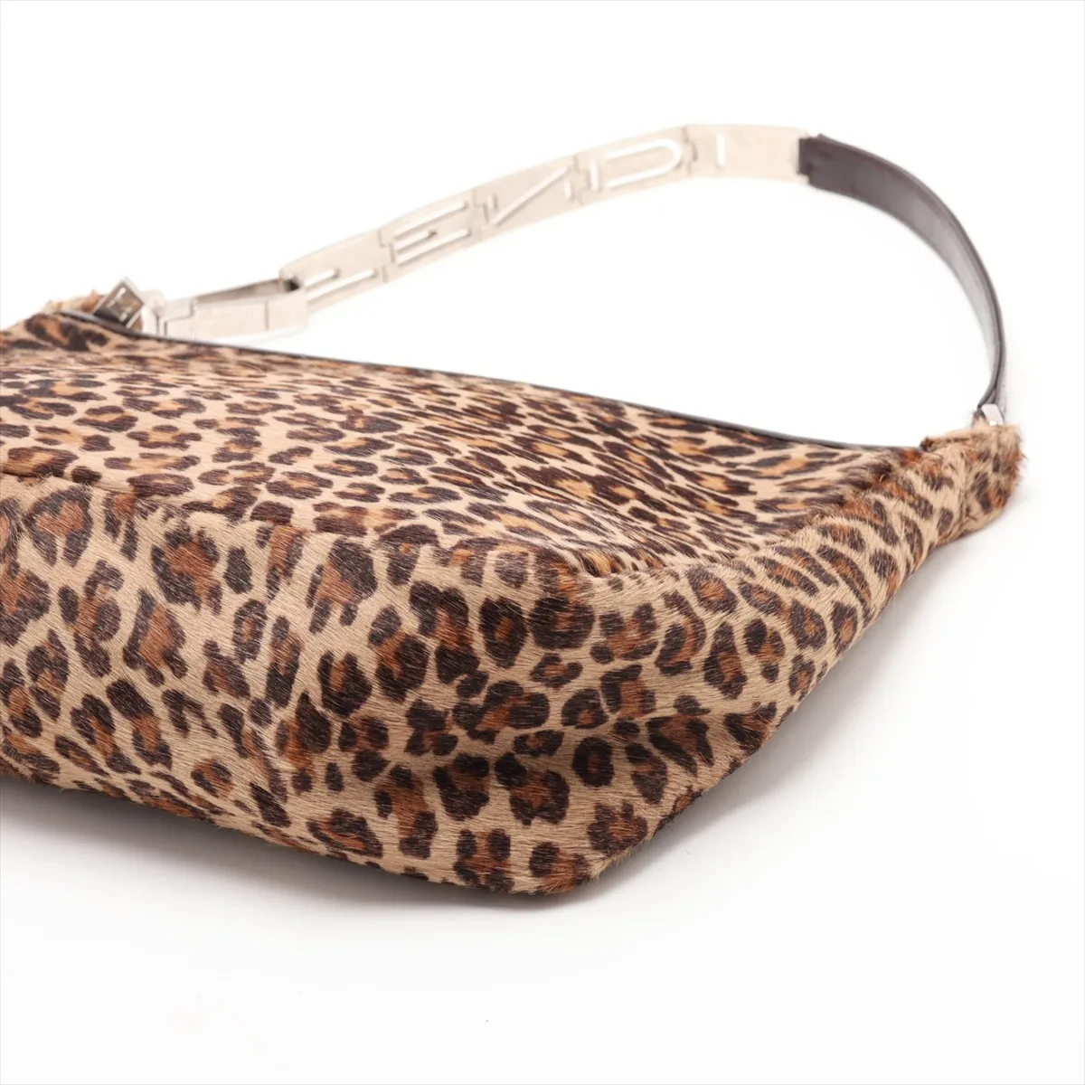 calfskin and leather shoulder bag, leopard print. — view 3