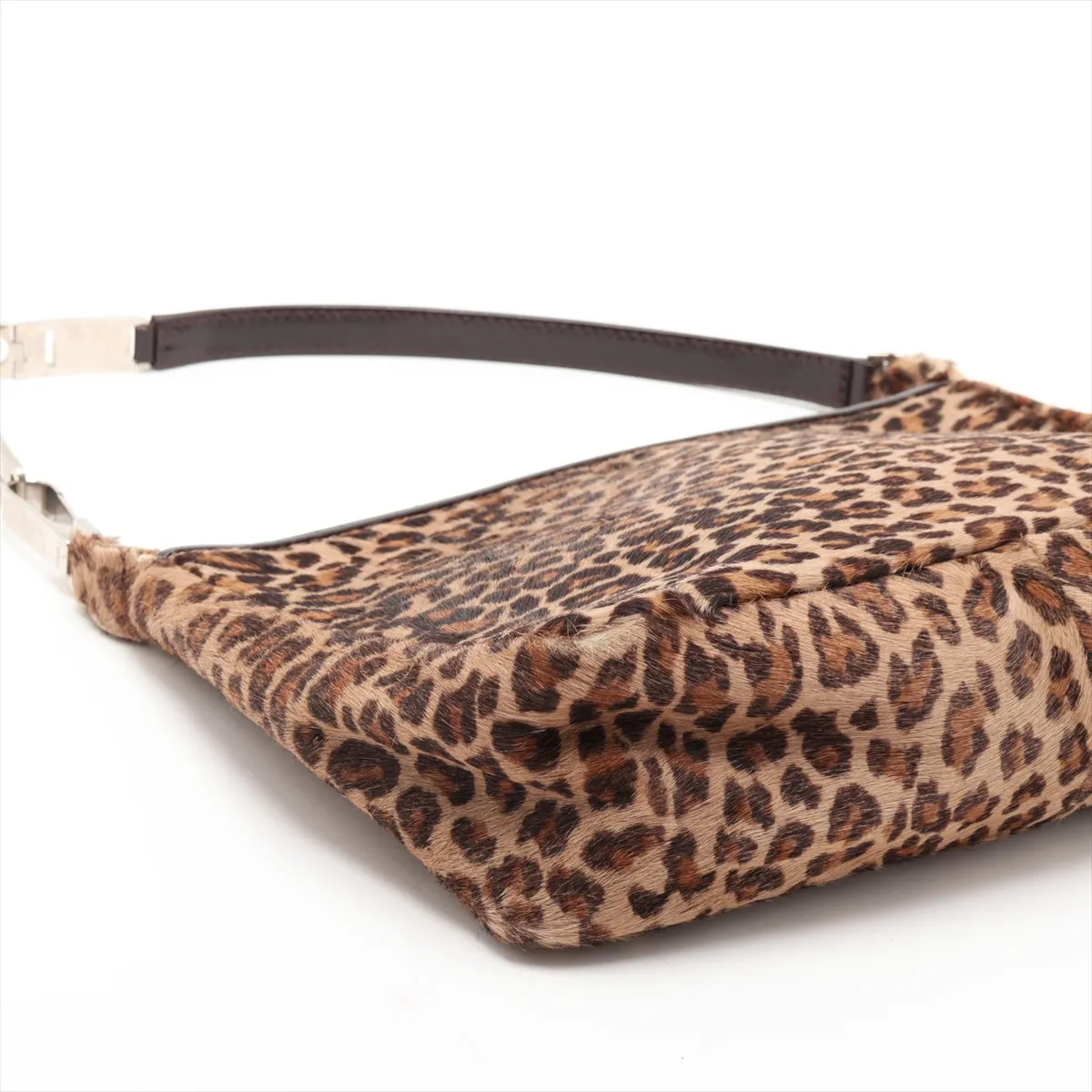calfskin and leather shoulder bag, leopard print. — view 4