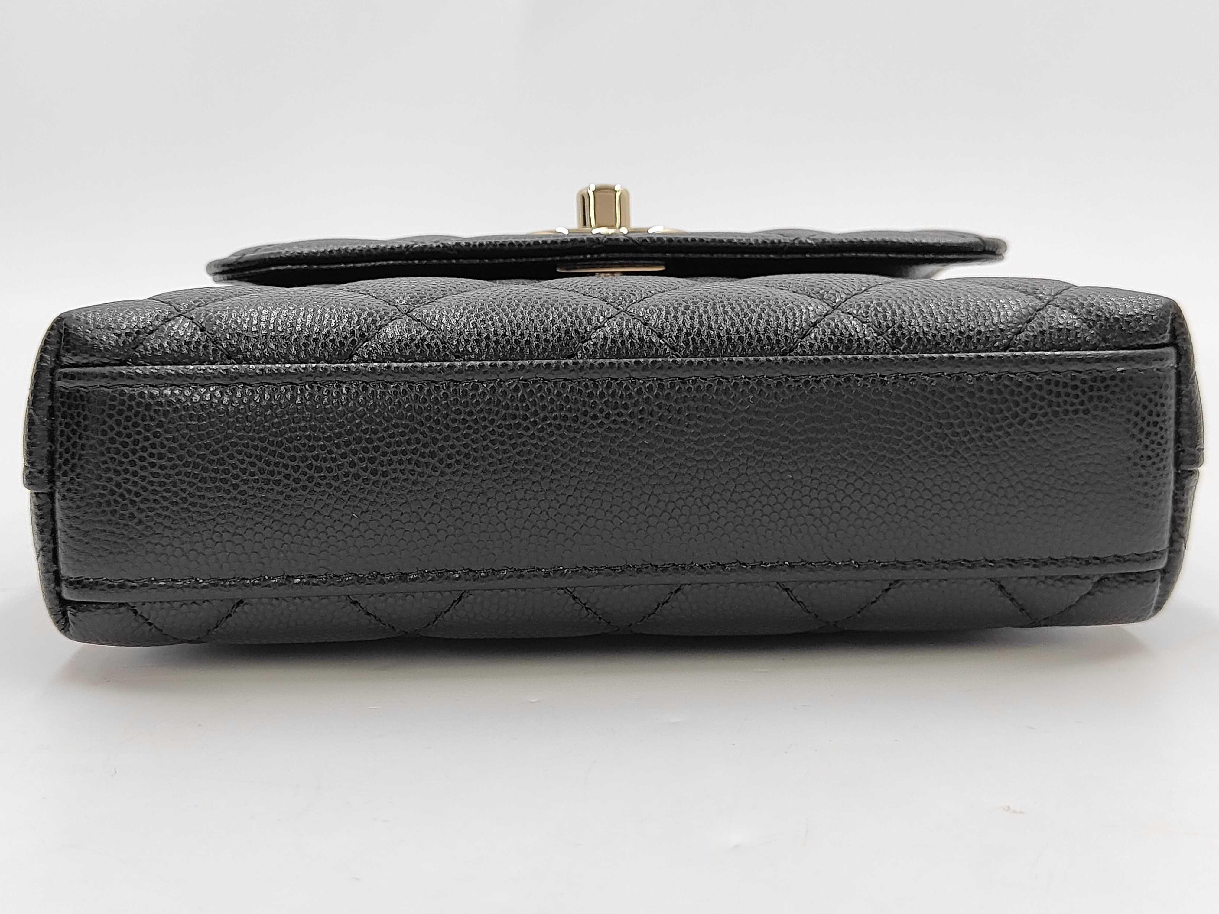 Caviar Skin Coco Handle Mini Caviar Skin Chain Shoulder Bag — view 3