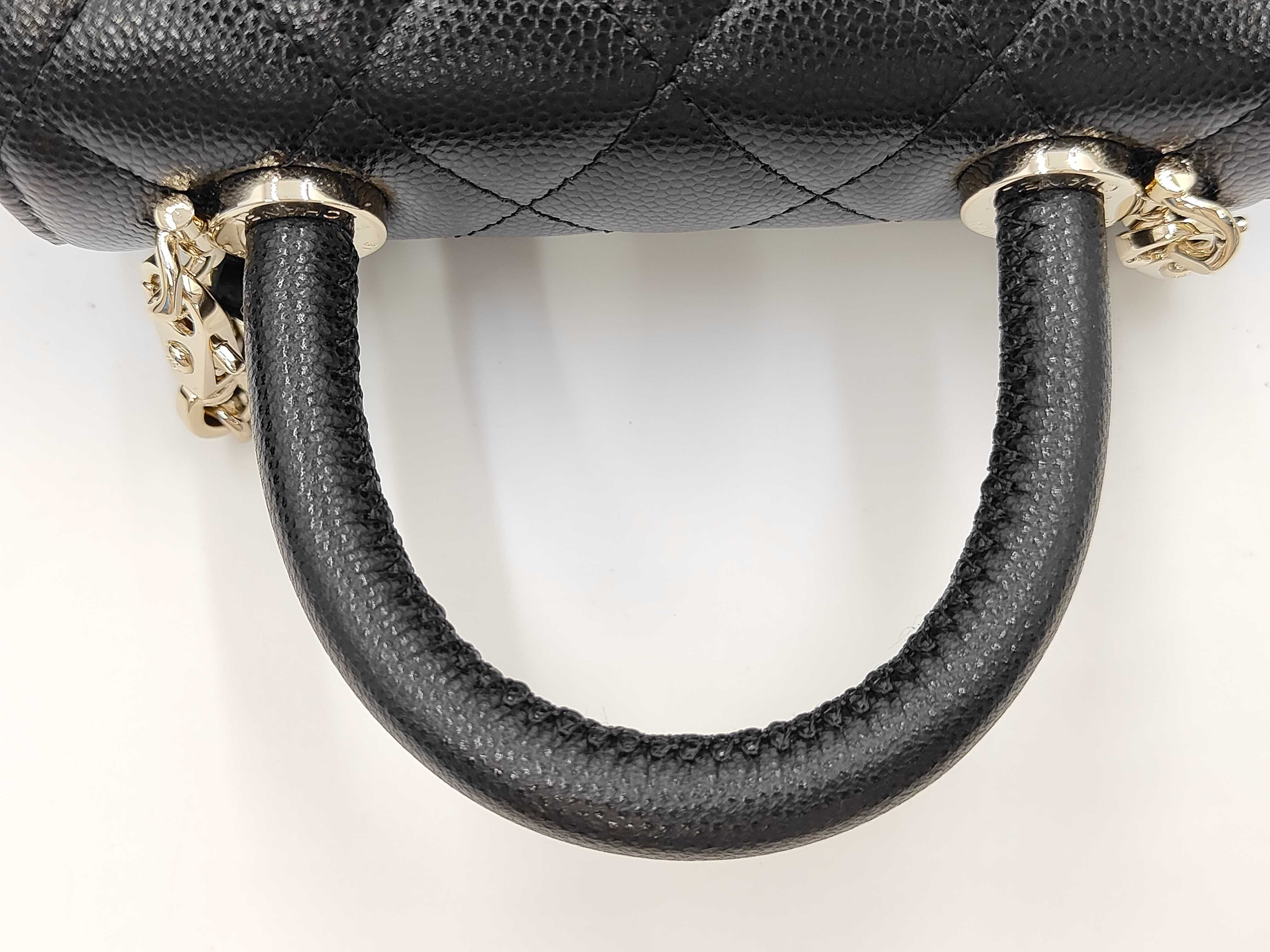 Caviar Skin Coco Handle Mini Caviar Skin Chain Shoulder Bag — view 5
