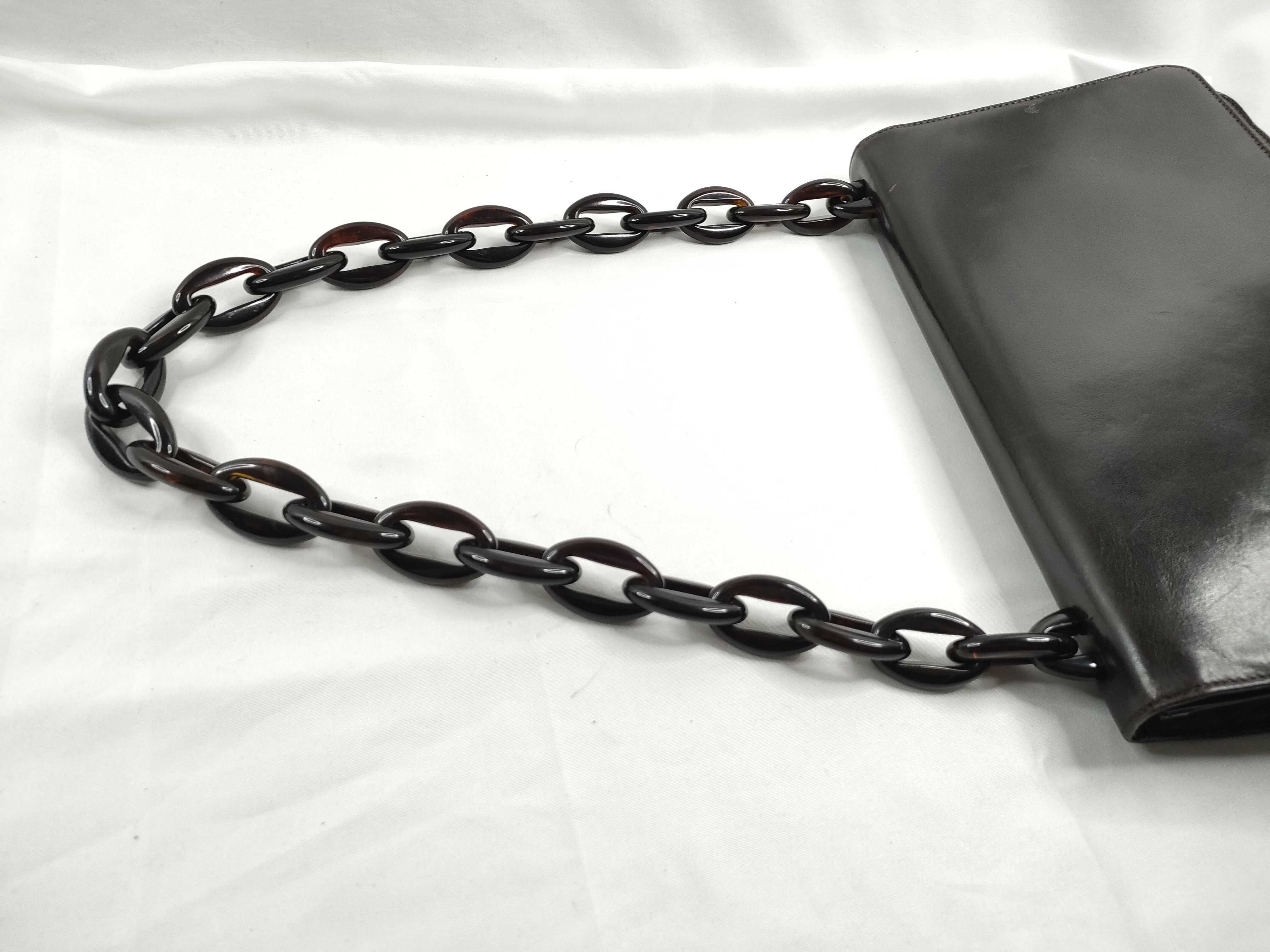 Leather Chain Shoulder Bag — view 6