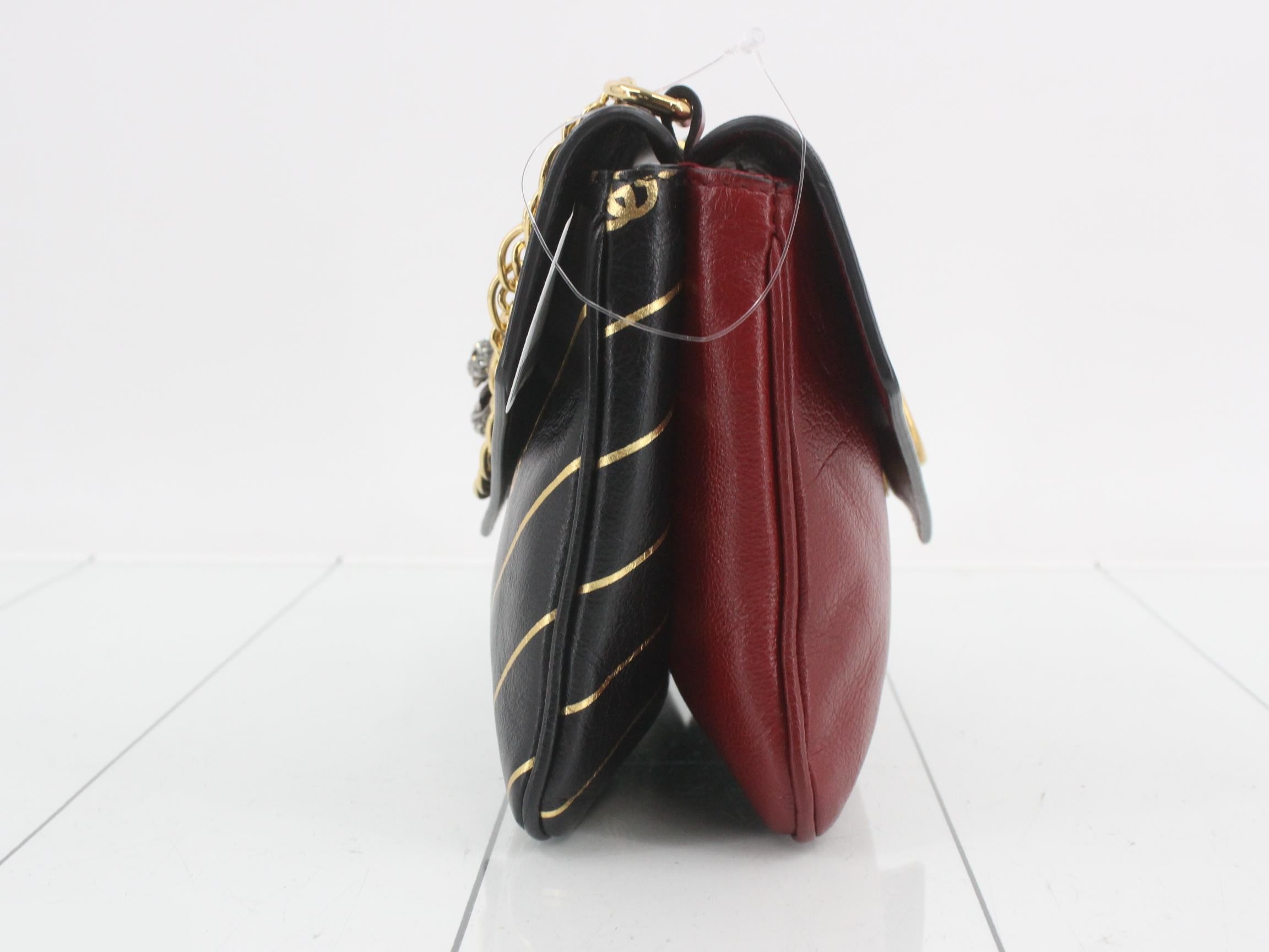 Tiger Head Rhinestone Leather 2-Way Shoulder Bag — view 4