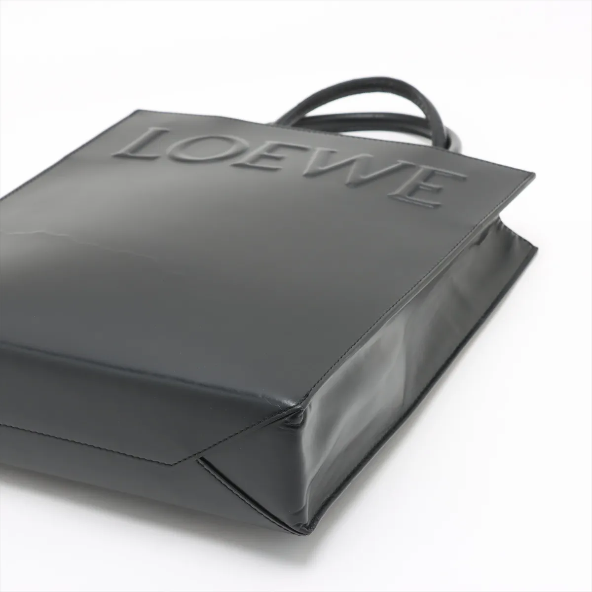 Standard A4 Tote Leather Tote Bag Black — view 3
