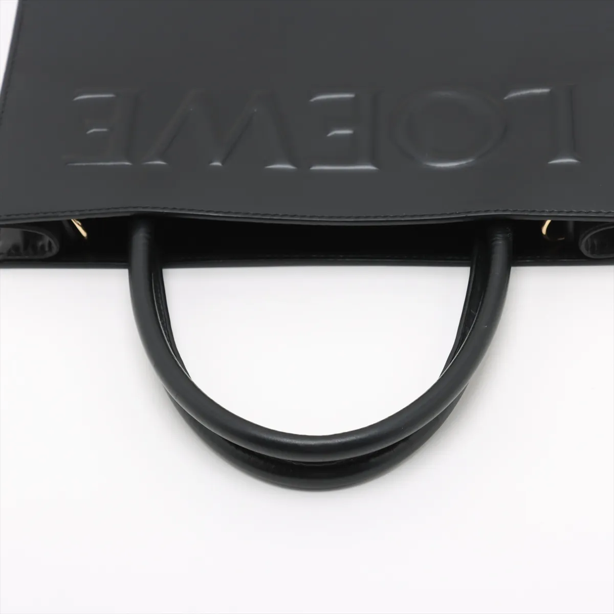 Standard A4 Tote Leather Tote Bag Black — view 5