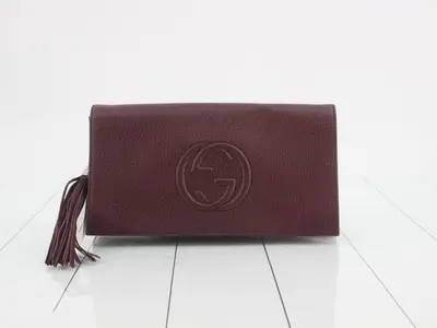 clutch bag, burgundy