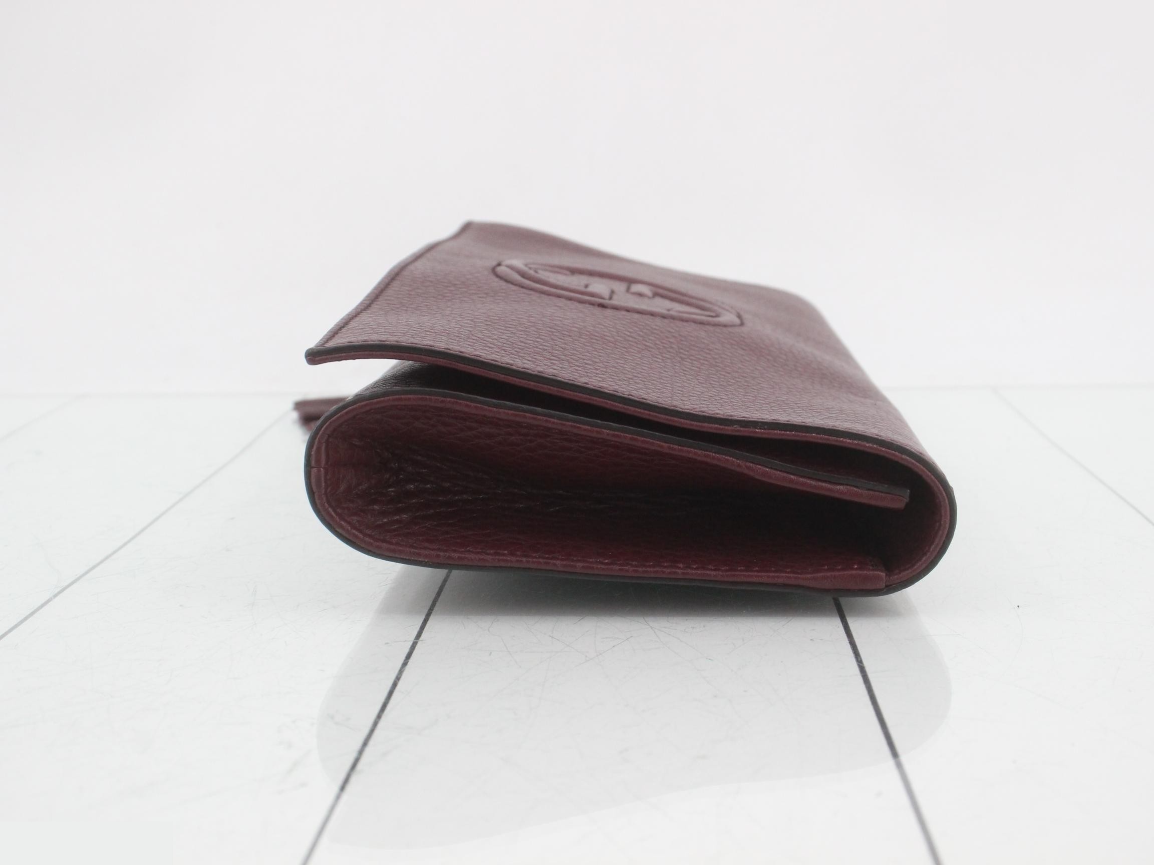clutch bag, burgundy — view 3