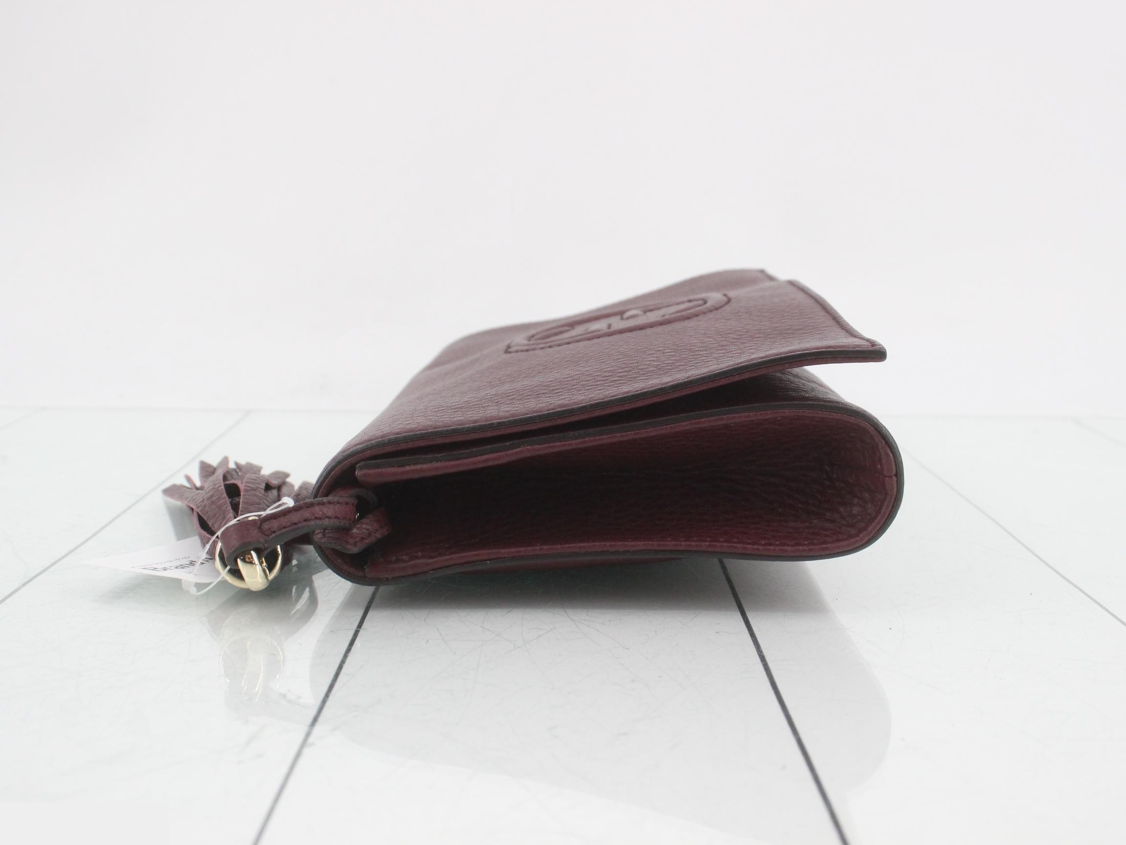 clutch bag, burgundy — view 4
