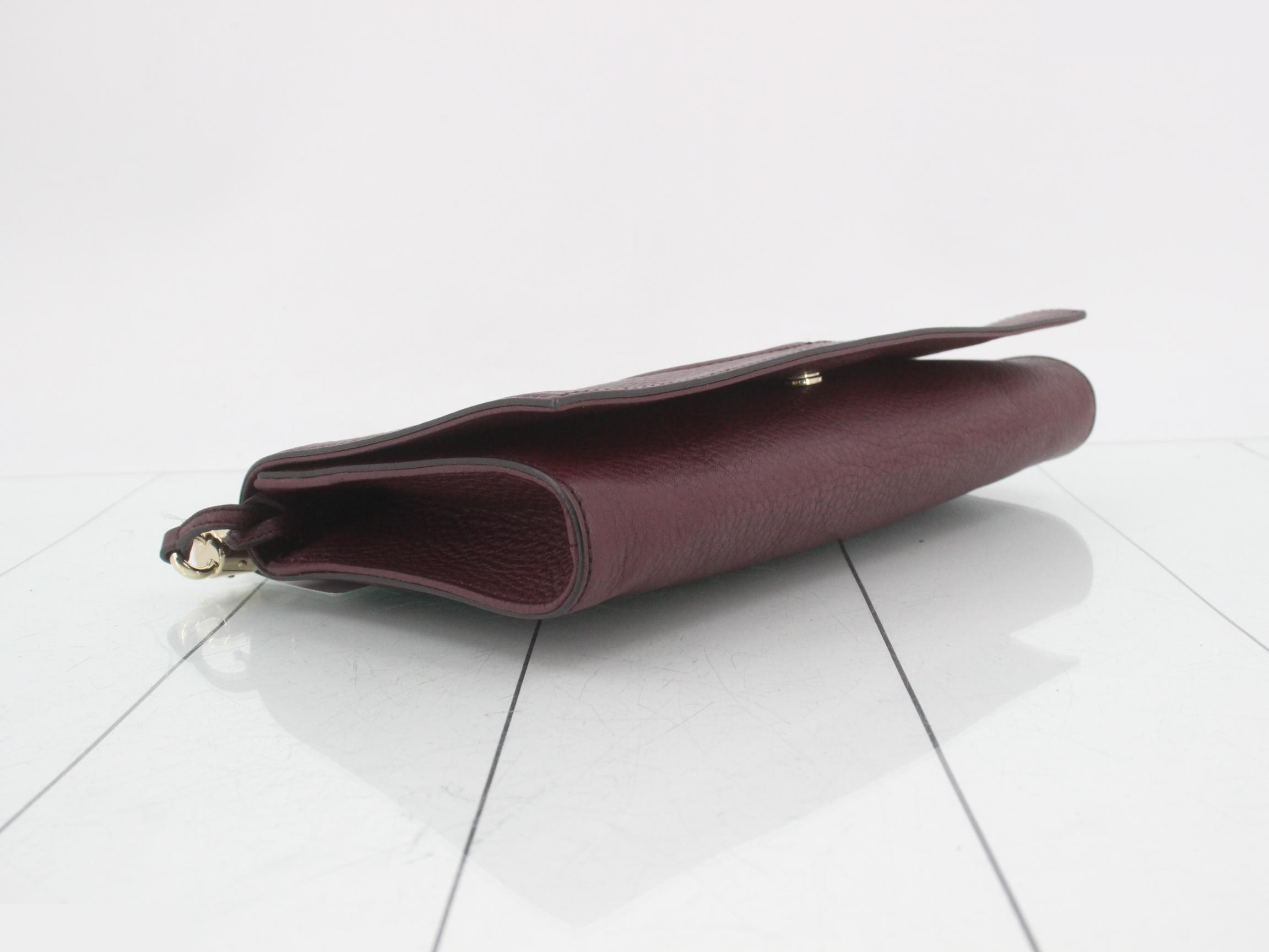 clutch bag, burgundy — view 5