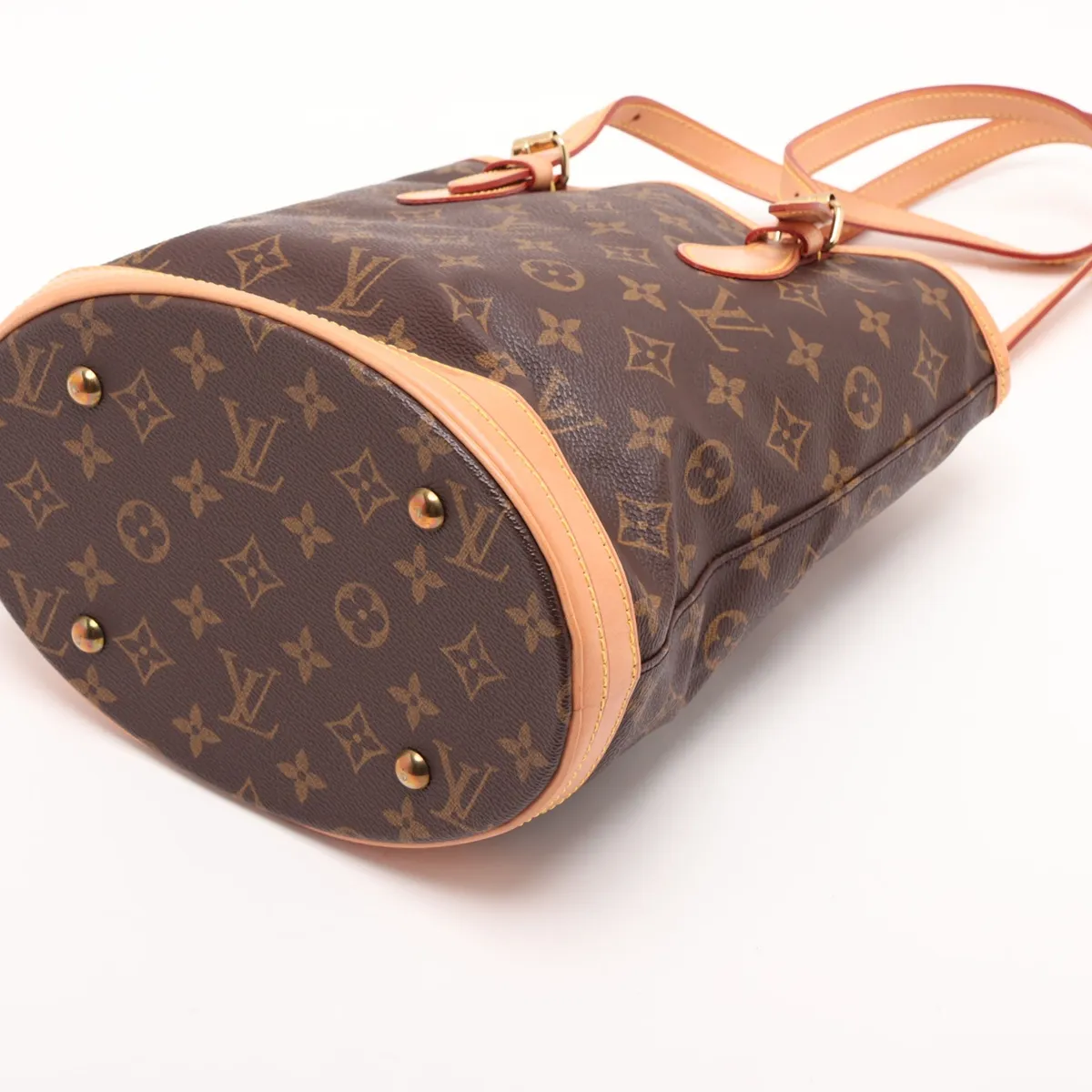 Monogram Bucket PM M42238 FL1001 Brown Pouch - Peeling — view 3