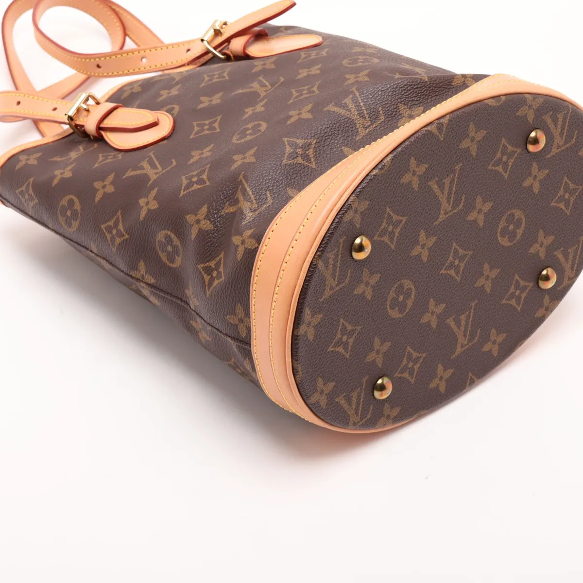 Monogram Bucket PM M42238 FL1001 Brown Pouch - Peeling — view 4