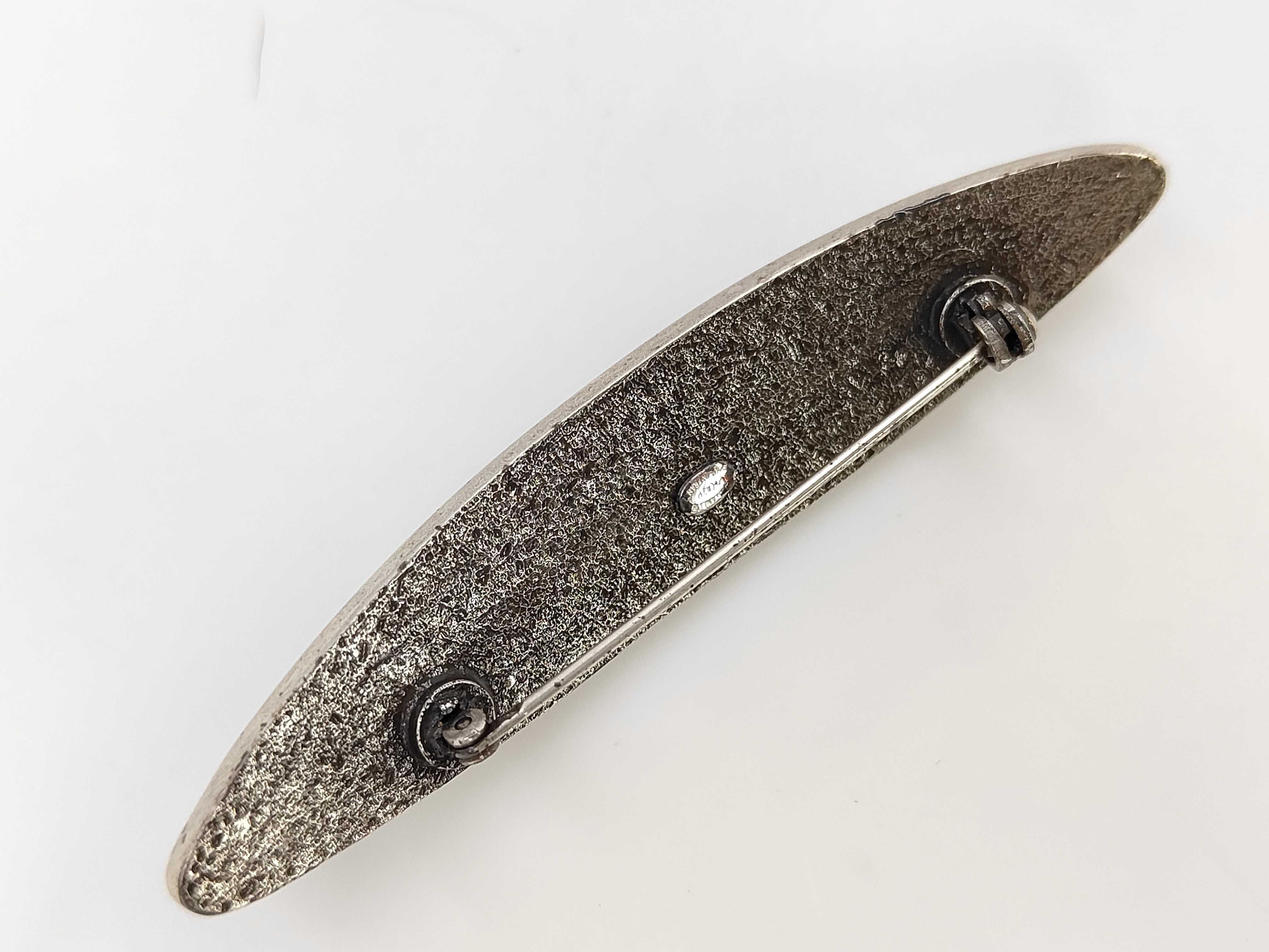 Silver Metal Faux Pearl Coco Mark Brooch 99P Brooch — view 3